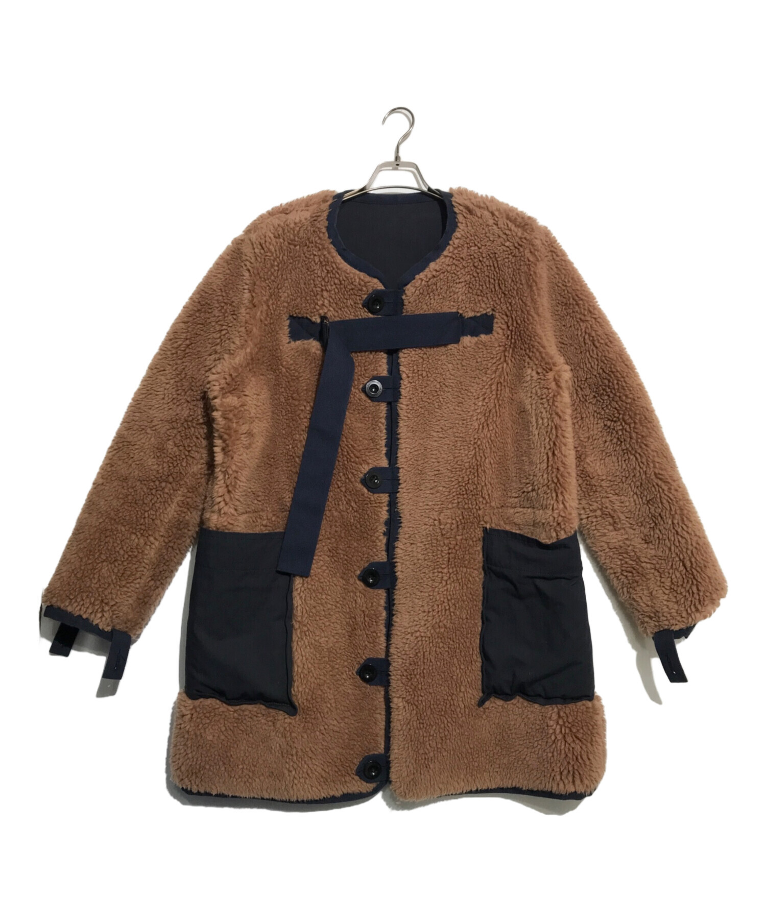 中古・古着通販】sacai (サカイ) ボアリバーシブルコート ネイビー