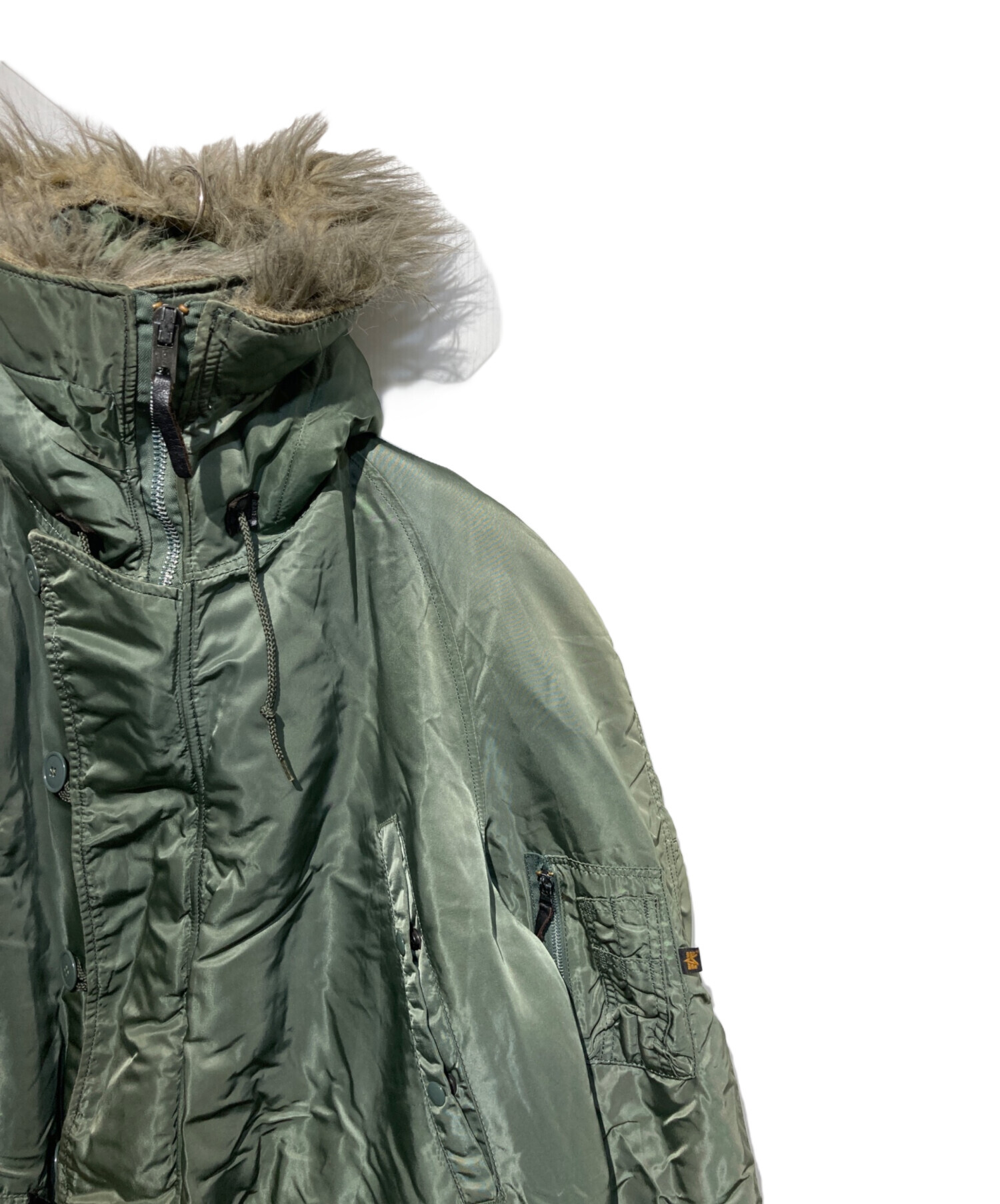 中古・古着通販】ALPHA (アルファ) N-3Bタイプコート カーキ サイズ:L