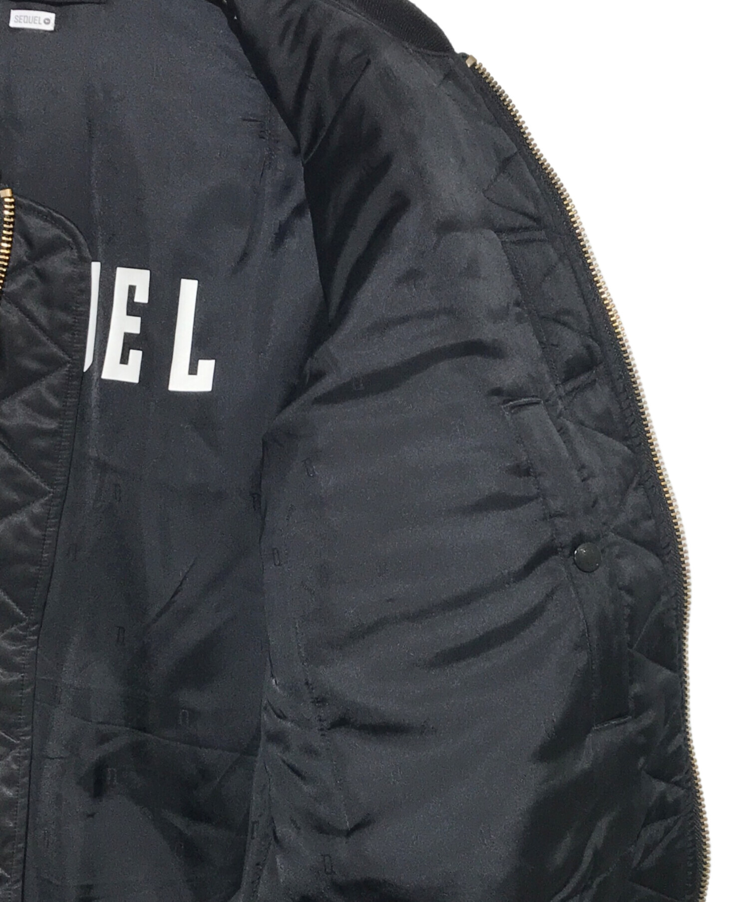 中古・古着通販】SEQUEL (シークエル) MA-1ジャケット ブラック サイズ