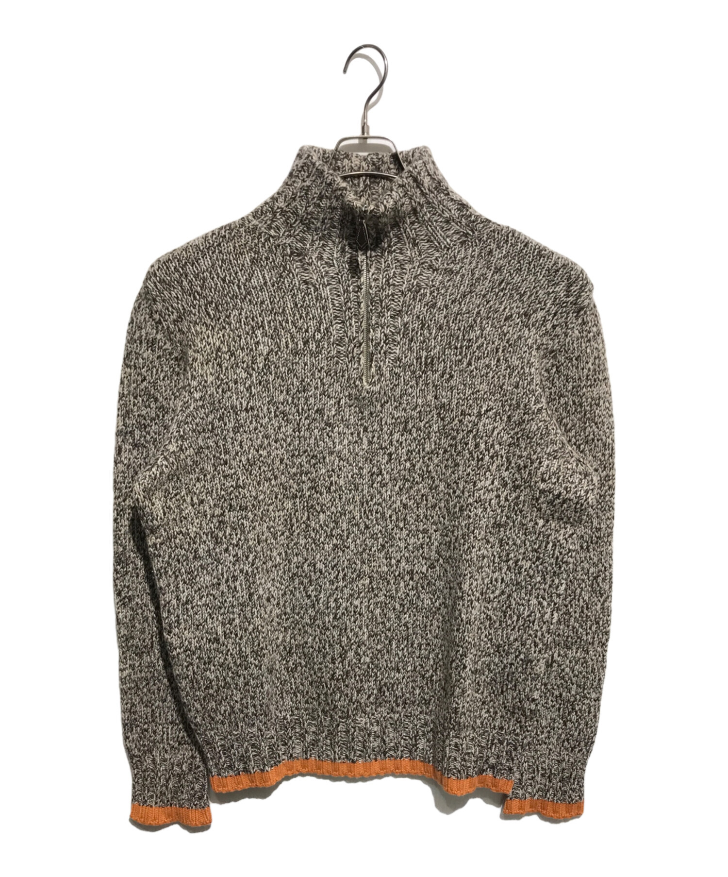 HERMES エルメス カシミヤ ハーフジップ ニット セーター 中古・古着通販】HERMES (エルメス) カシミヤハーフジップニット