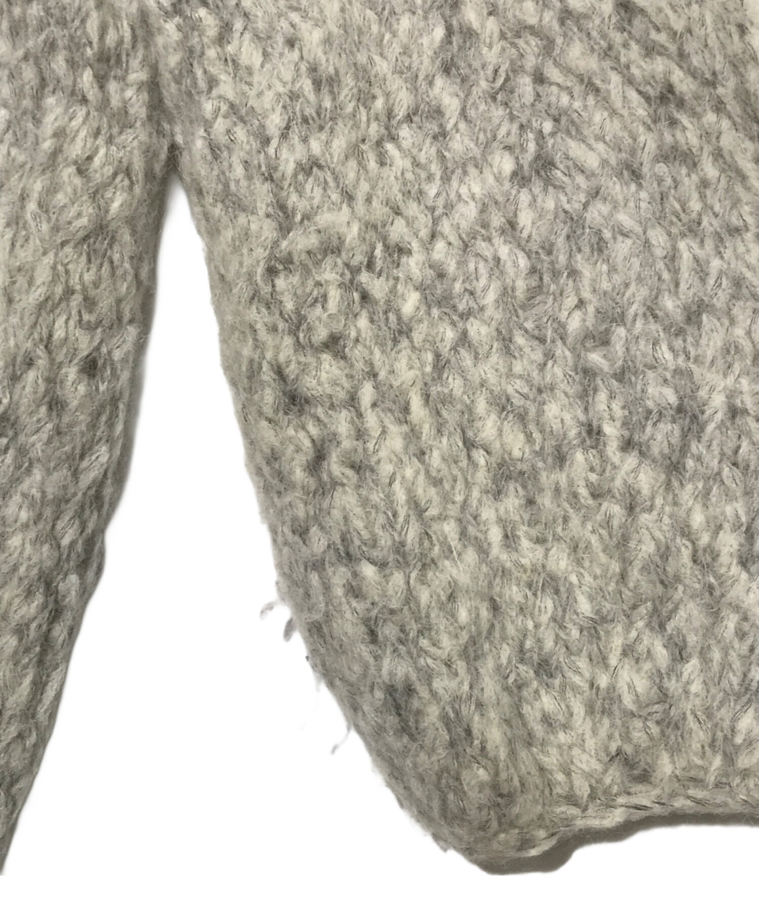 WALANCE アルパカ混 ニットカーディガン グレー ふわもこ WALANCE アルパカ混 ニットカーディガン グレー ふわもこ WALANCE