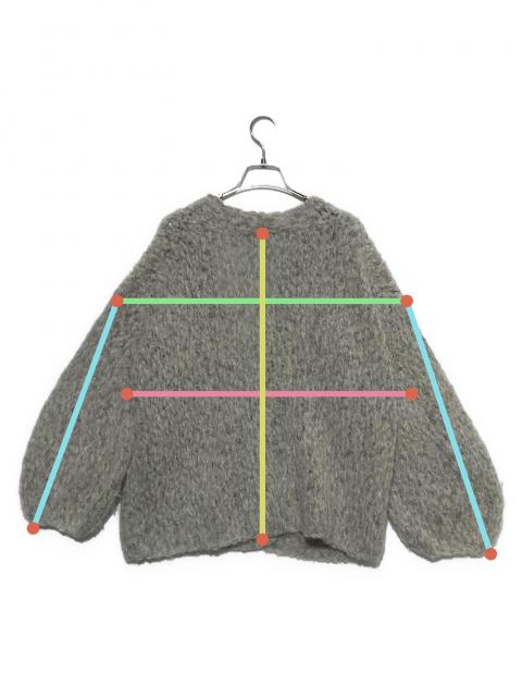 WALANCE ワランス カーディガン M グレー 【古着】【中古】【送料無料】 中古・古着通販】WALANCE (ワランス) アルパカハンドニット