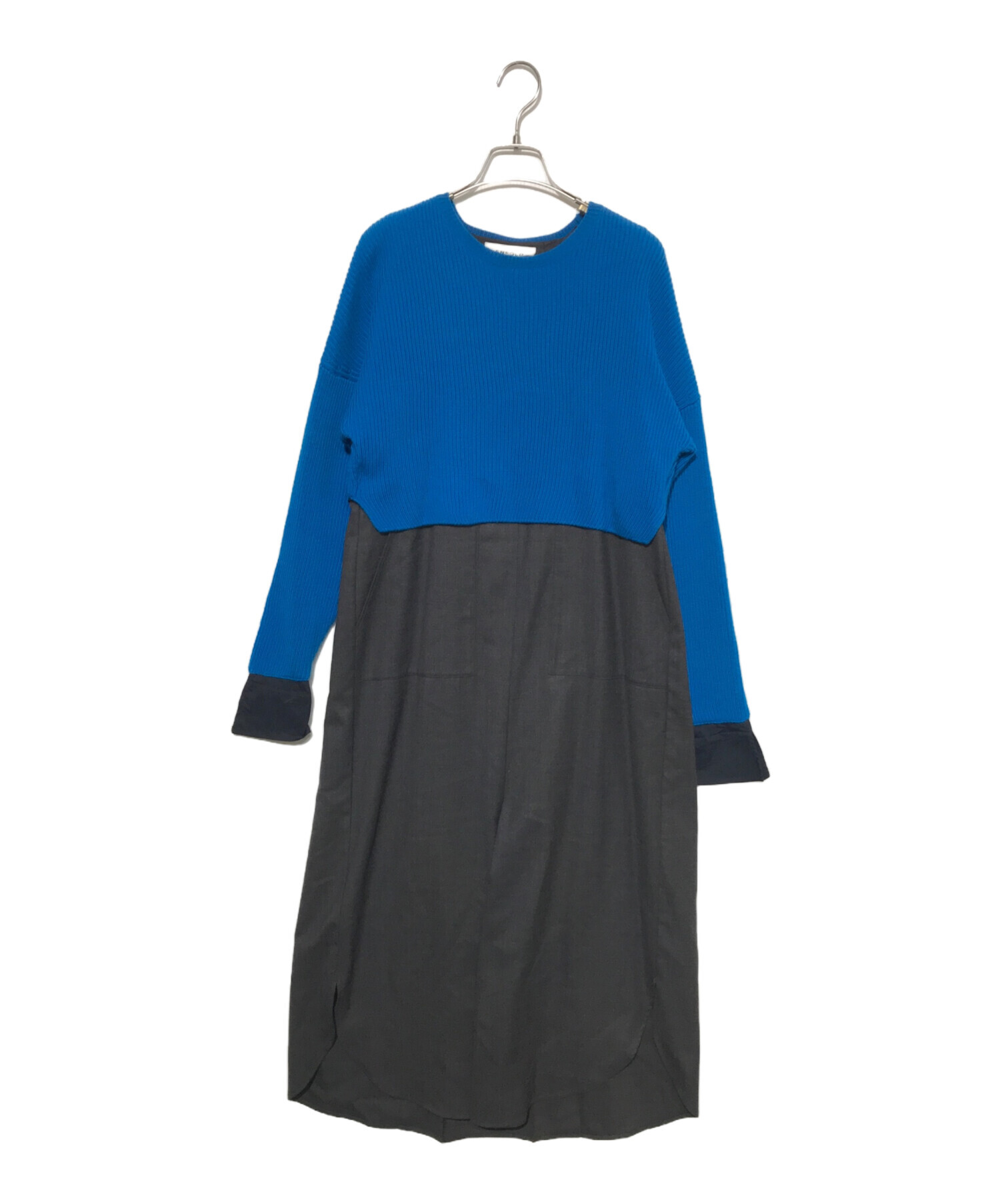 中古・古着通販】ENFOLD (エンフォルド) Firm Wool Combination DRESS 