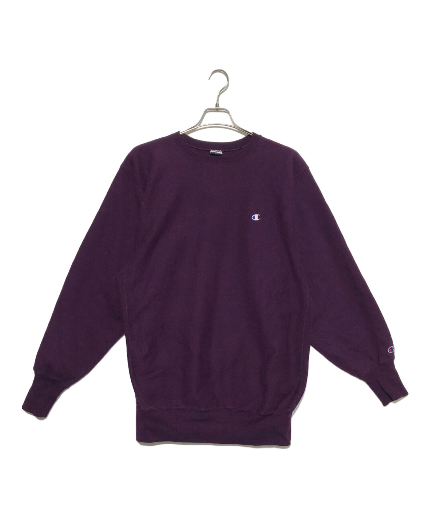 チャンピオン リバースウィーブ スウェット 目つき　パープル 紫 スエット USA製 90s Champion Reverse Weave Sweatshirt 紫 L