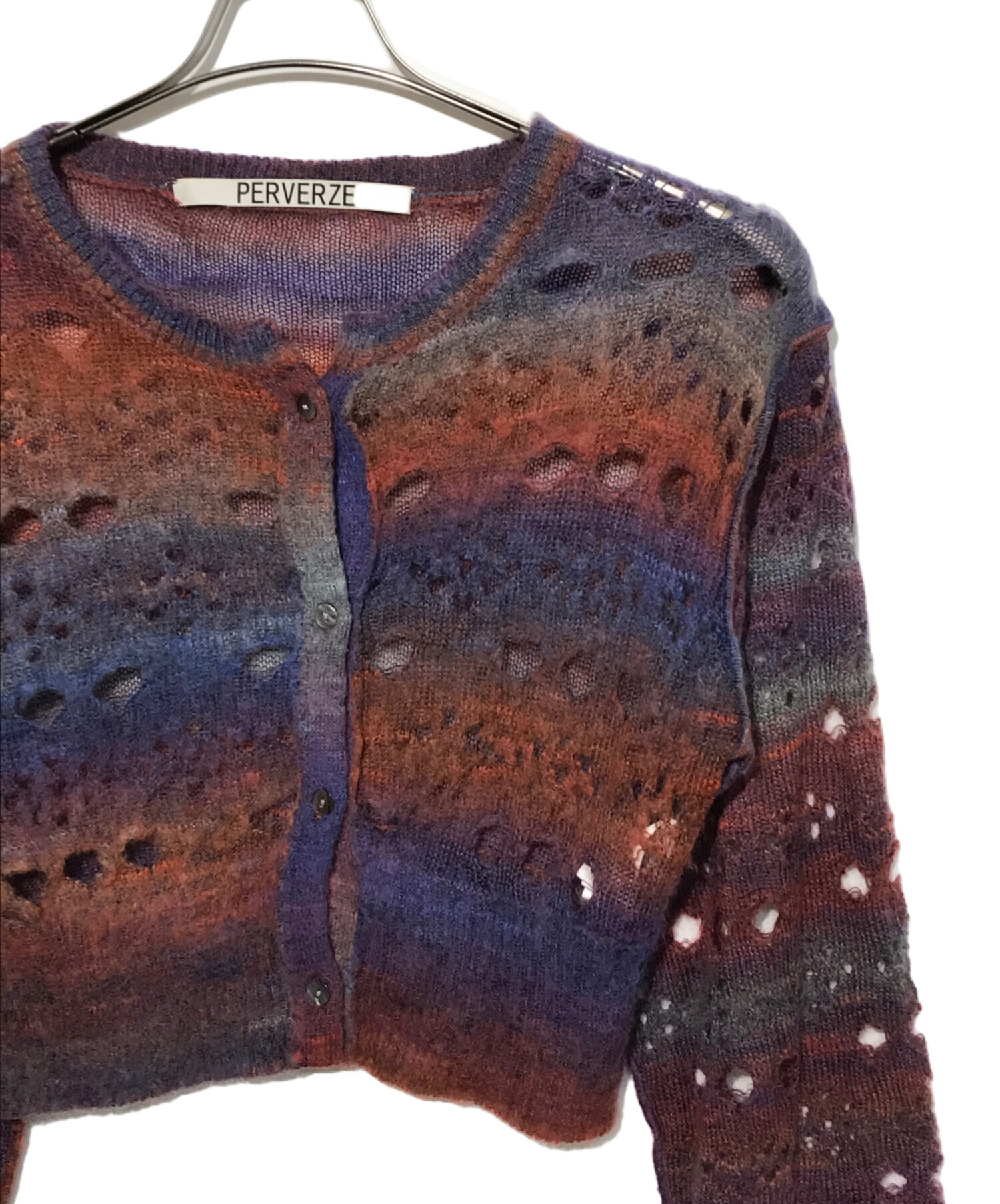 中古・古着通販】PERVERZE (パーバーズ) Holey Pattern Mohair Knit