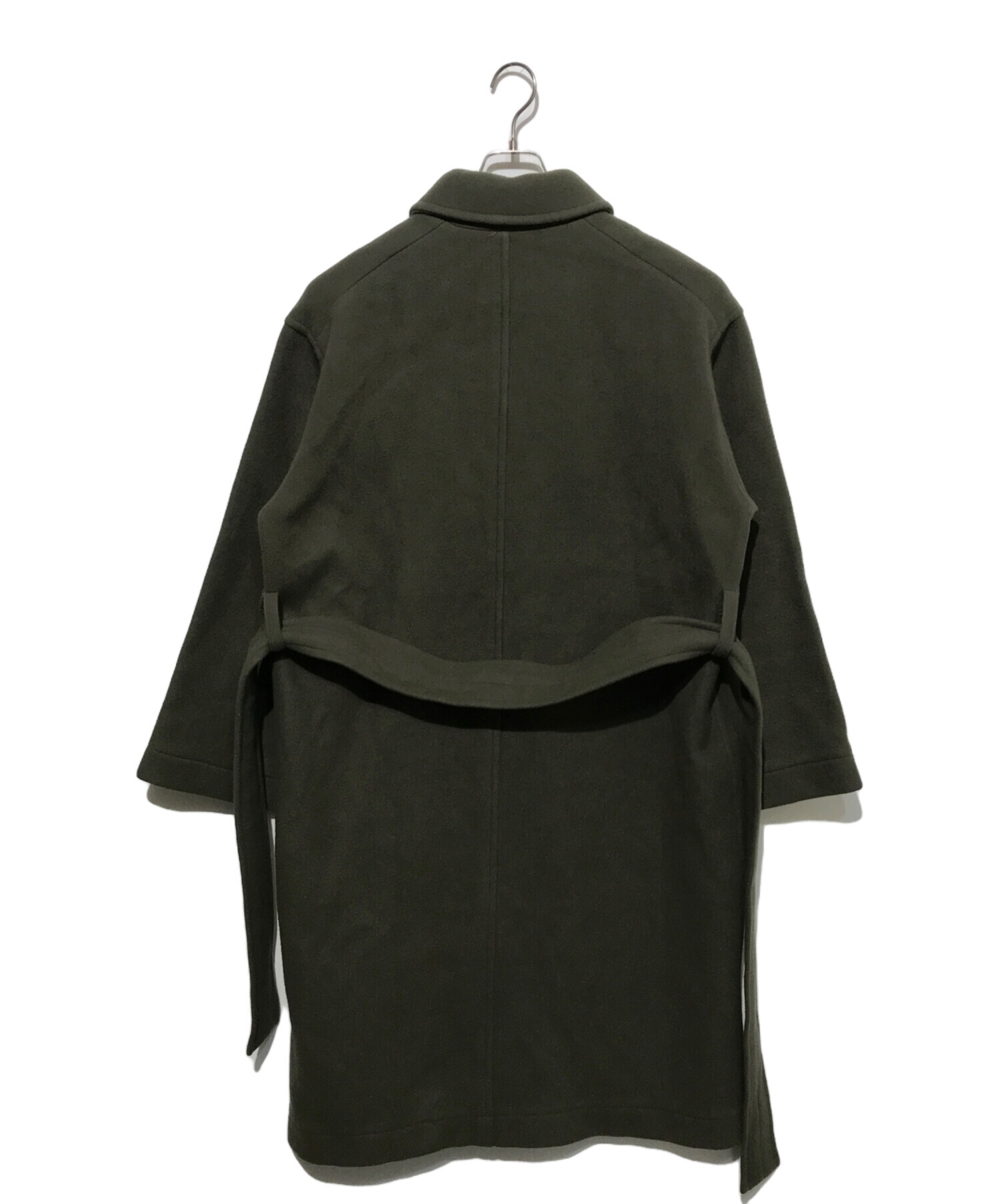 中古・古着通販】ATHA (アタ) ダブルメルトンマキシコート グリーン
