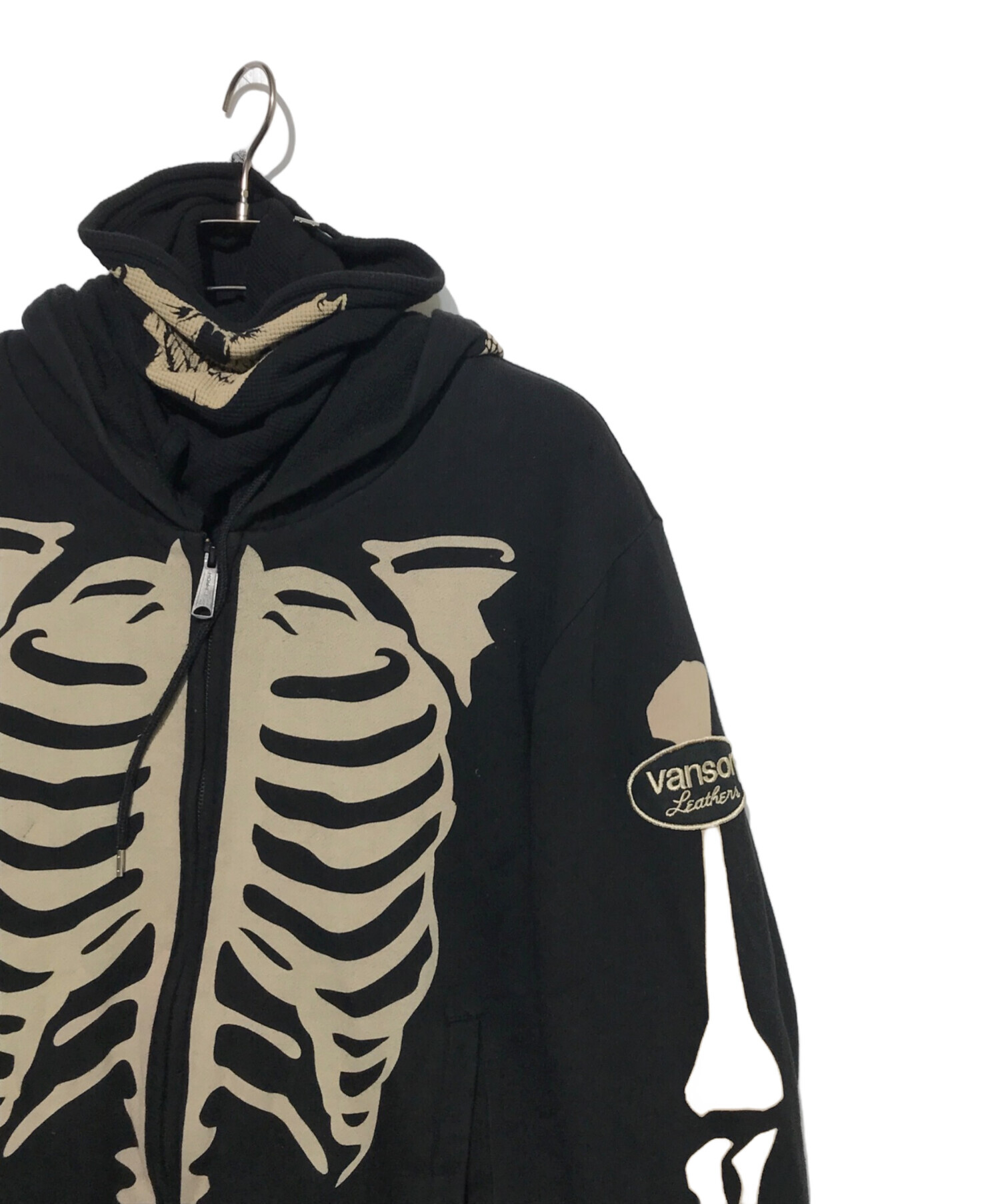 中古・古着通販】VANSON (バンソン) 裏ボア スカルジップパーカー