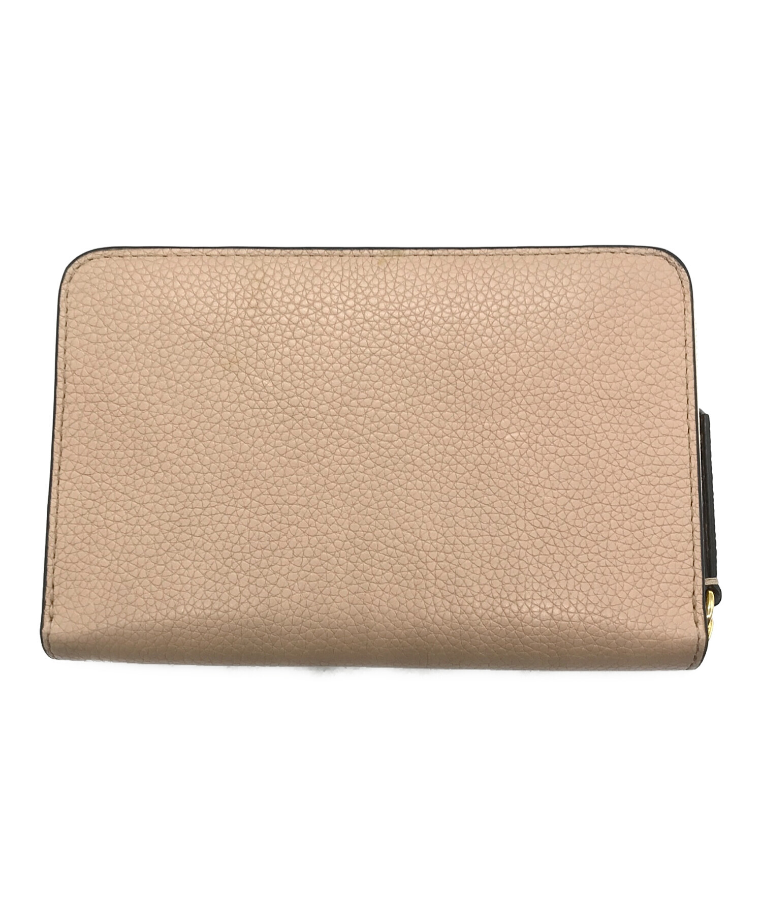 ピンク マルベリー 財布 Mulberry マルベリー ラウンドジップ スモール レザーウォレット ピンクベージュ レディース MULBERRY マルベリー フラップ式 牛革 カーフ 小銭入れあり 三つ折り バイカラー ブラック 黒 長財布 レディース BRANDING
