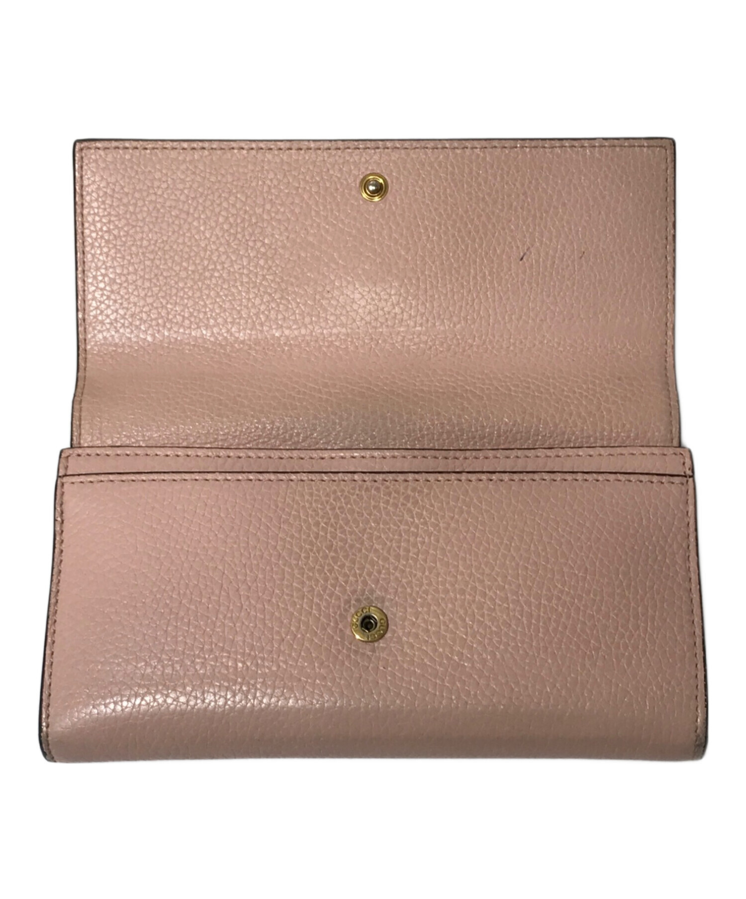 中古・古着通販】GUCCI (グッチ) アニマリエロングウォレット ピンク 