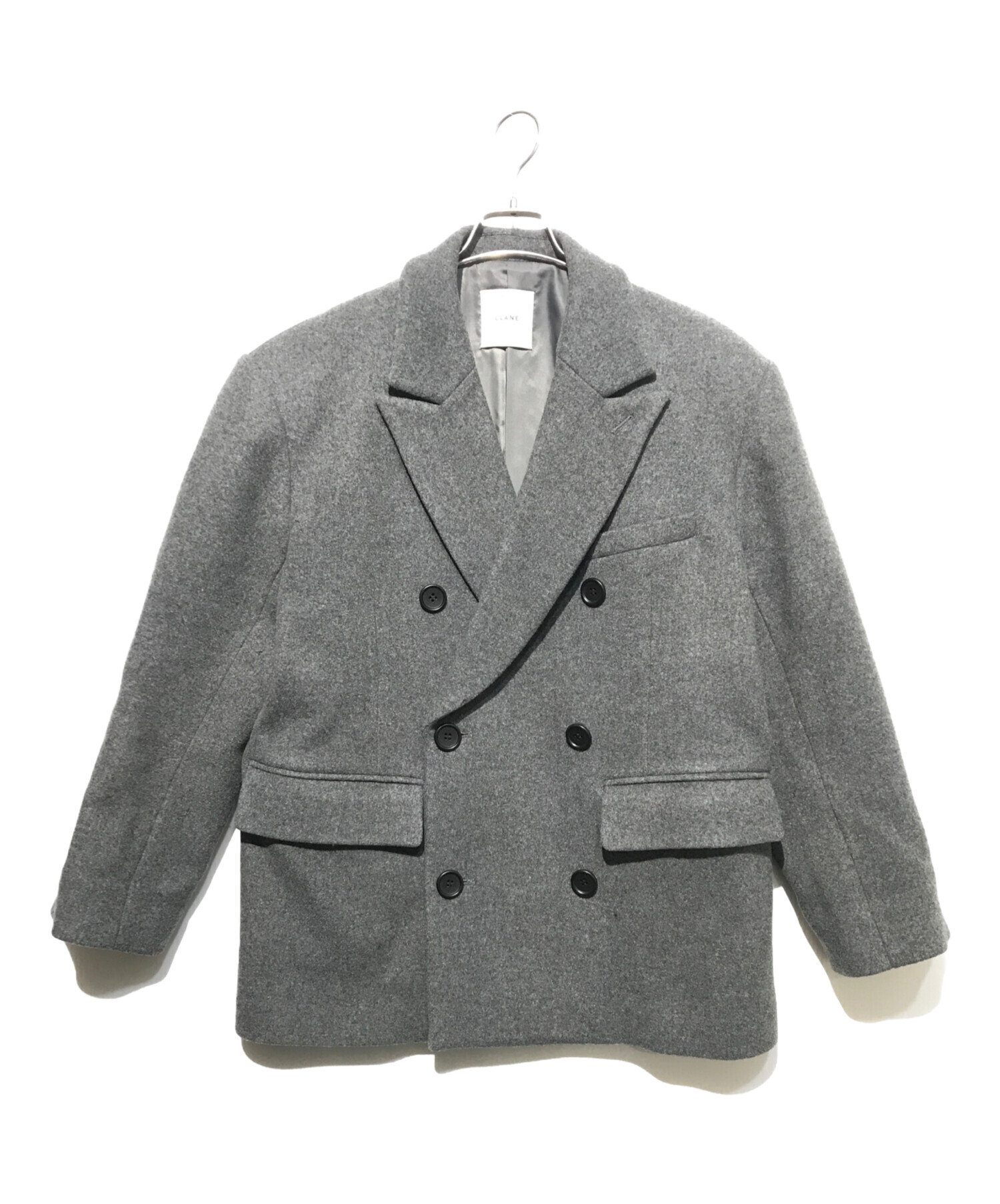 CLANE OVER SHOULDER PEAKED LAPEL COAT CLANE OVER SHOULDER PEAKED 