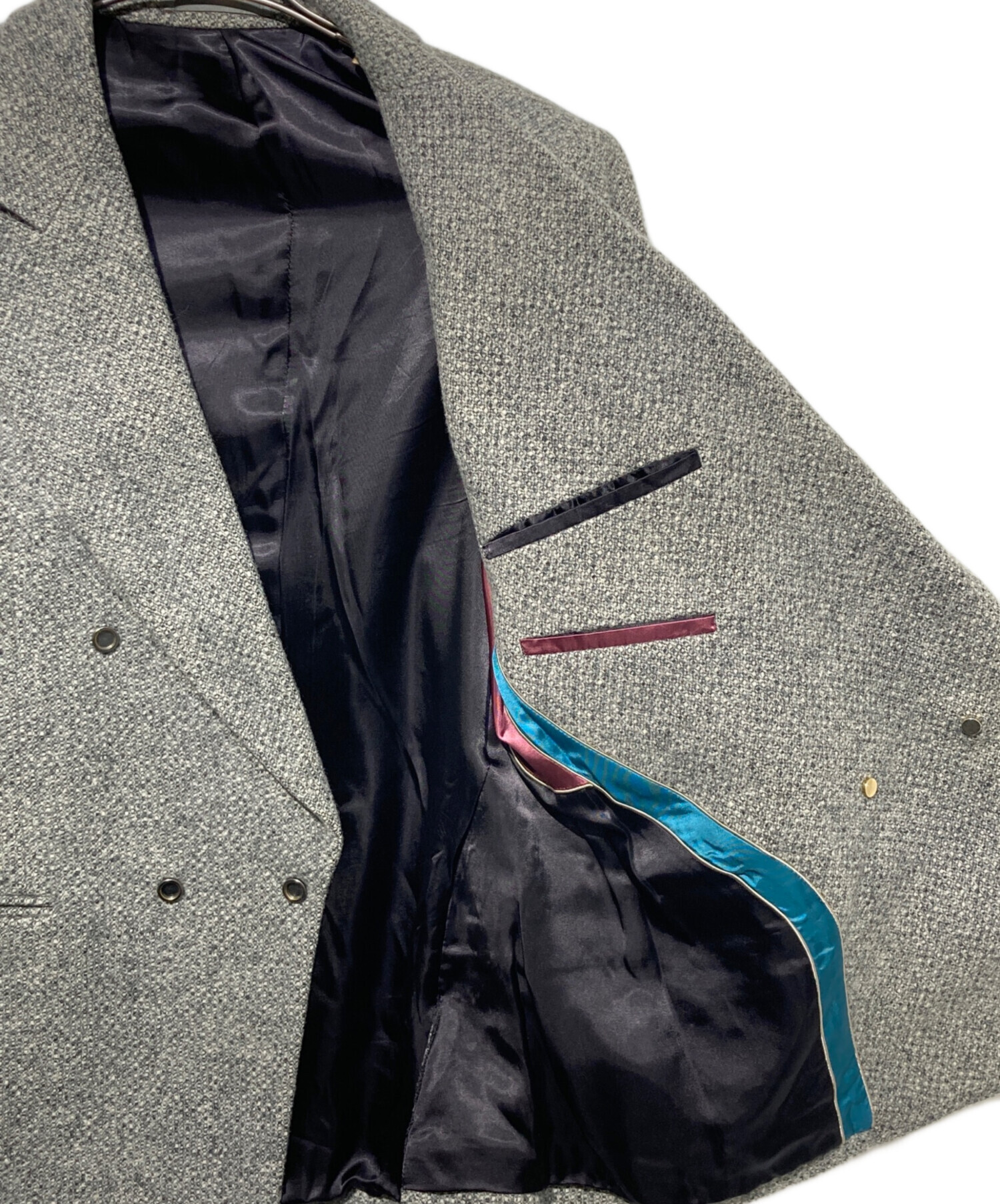 【美品】Paul Smith ポールスミス ジャケット L グレー 2ボタン 中古・古着通販】Paul Smith (ポールスミス) スナップボタンジャケット