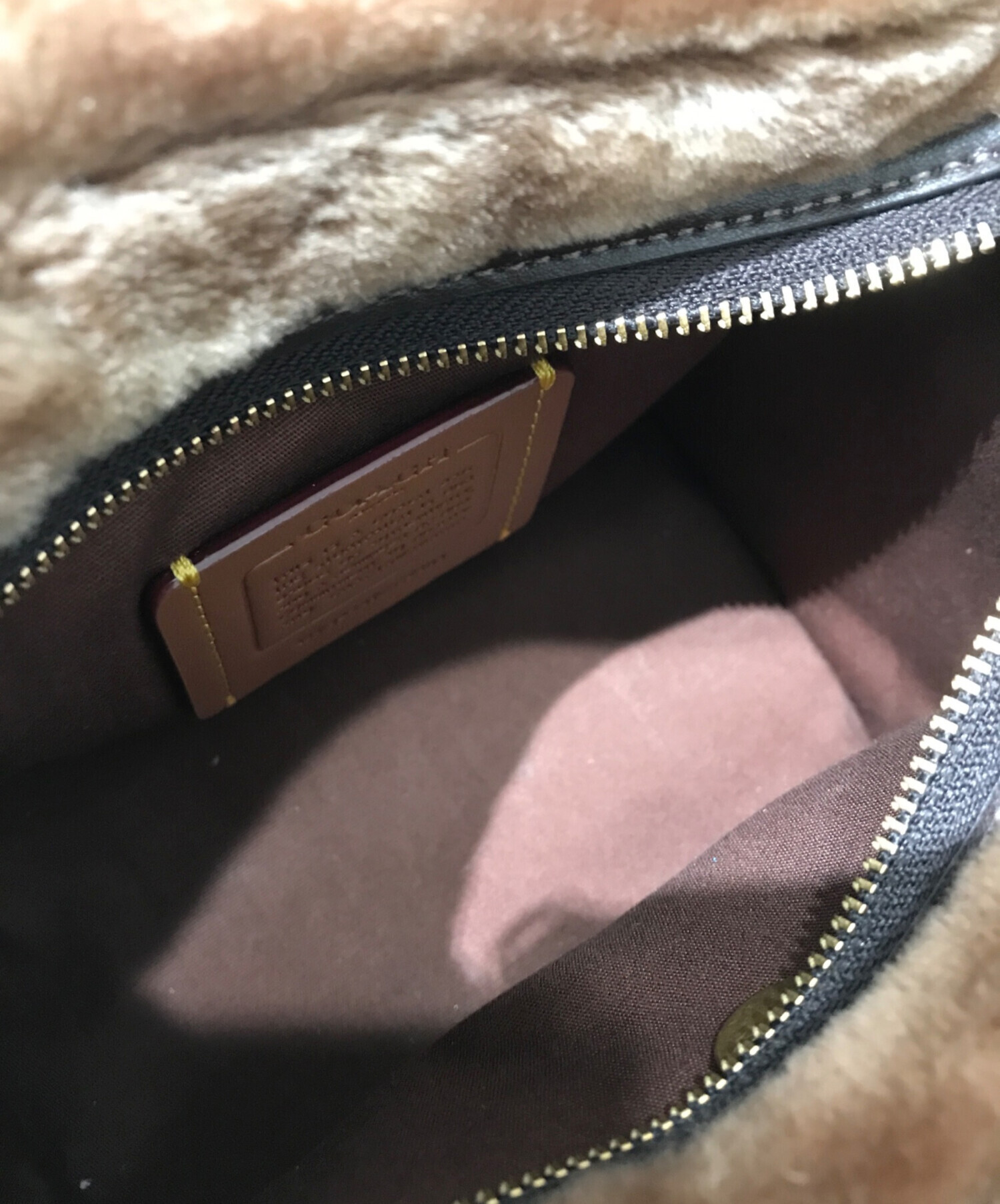 中古・古着通販】COACH (コーチ) ムートン2WAYショルダーバッグ 