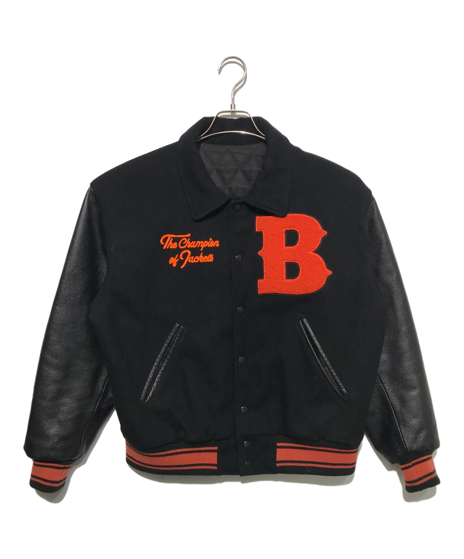 中古・古着通販】butwin (バトウィン) LEATHER×WOOLスタジャン