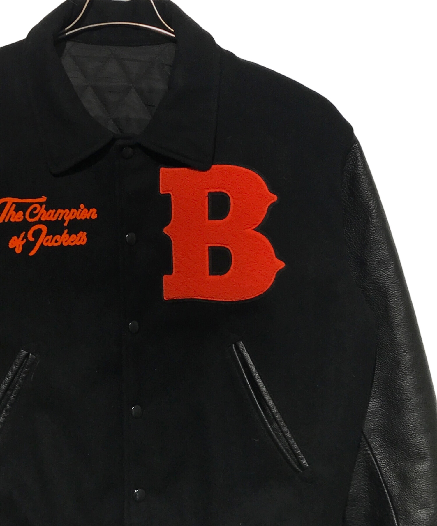 中古・古着通販】butwin (バトウィン) LEATHER×WOOLスタジャン