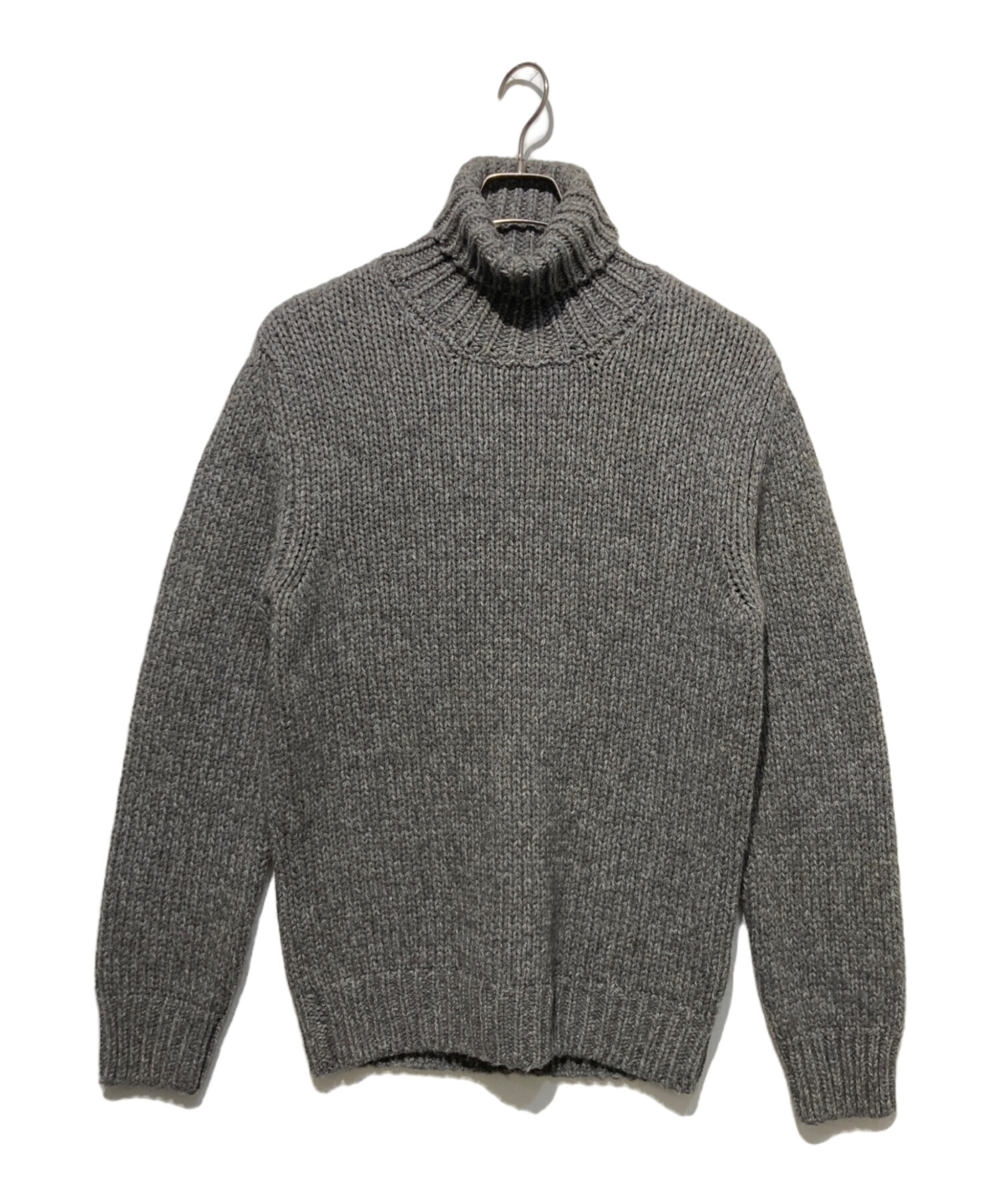 ZANONE グレー タートルネックニット サイズ48 ザノーネ 5ゲージ