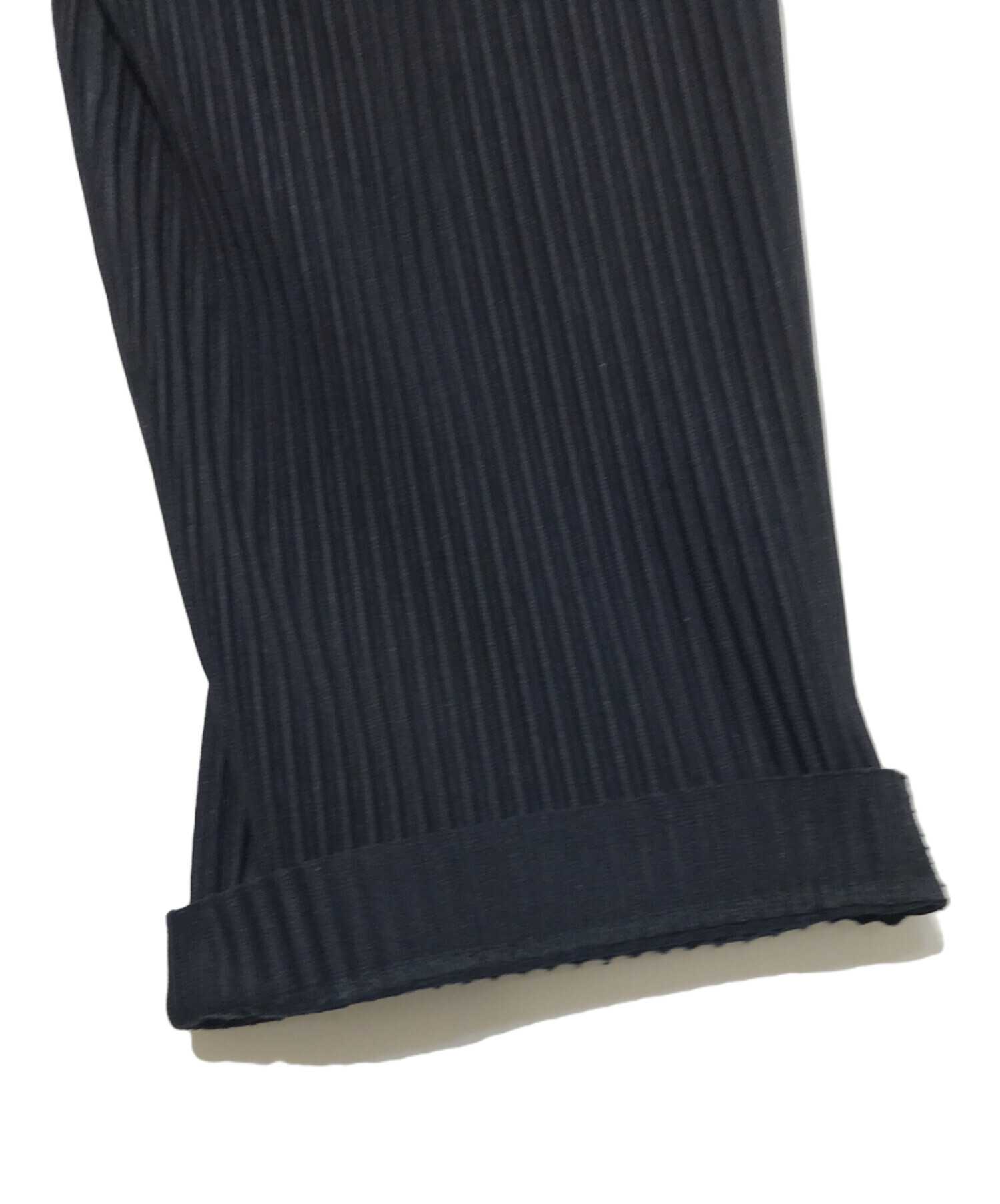 プリーツパンツ黒　サイズ1 ベルトループ　homme plisse オムプリッセ HOMME PLISSE ISSEY MIYAKE(オムプリッセイッセイミヤケ) erasable