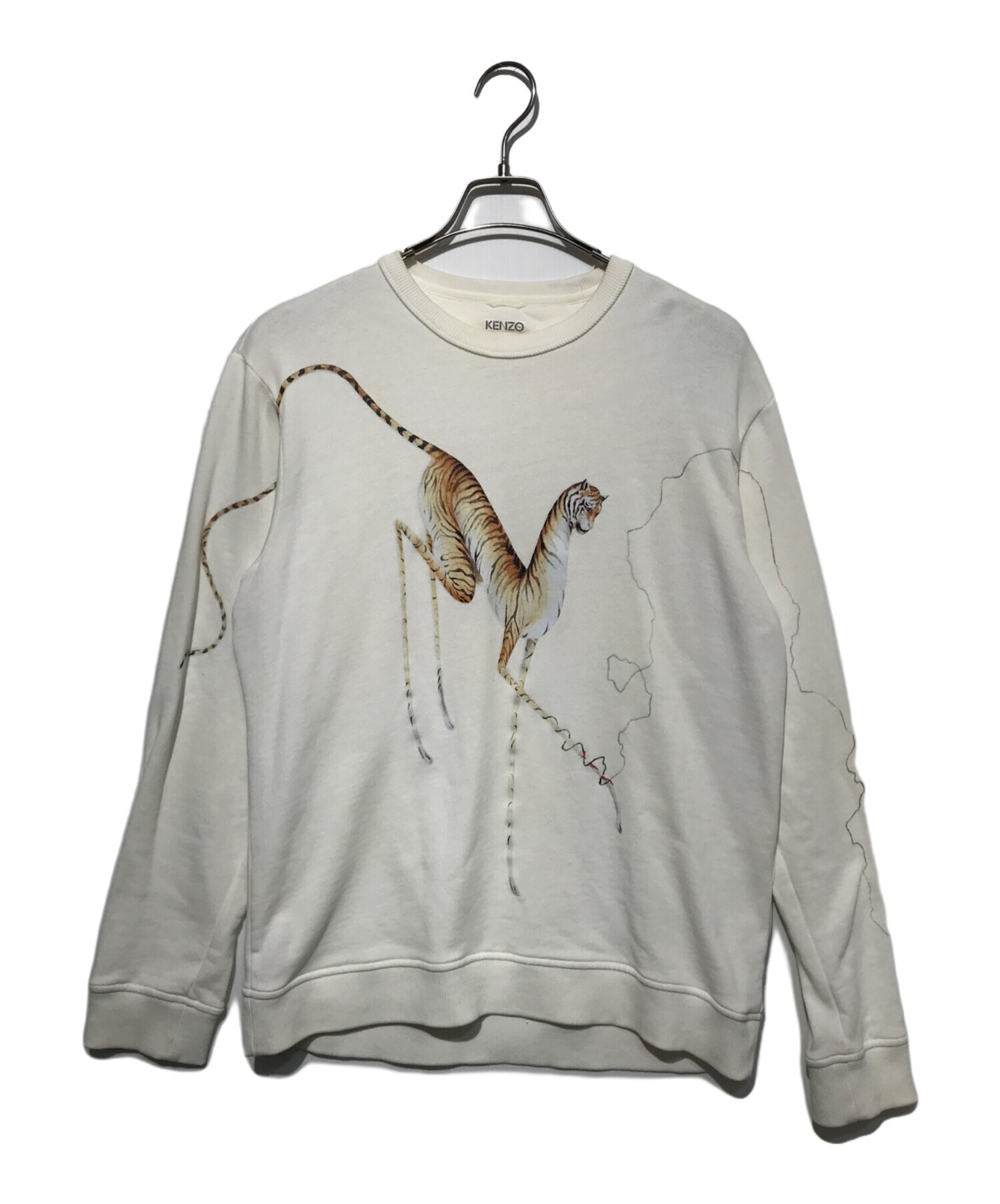 中古・古着通販】KENZO (ケンゾー) 虎プリントスウェット ホワイト