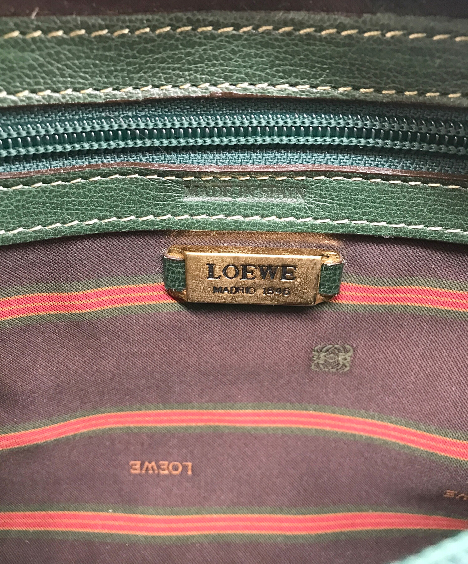 中古・古着通販】LOEWE (ロエベ) ベラスケス クラッチバッグ グリーン