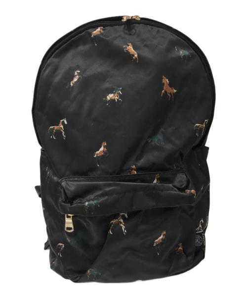 中古・古着通販】russet (ラシット) ホース柄リュック ブラック