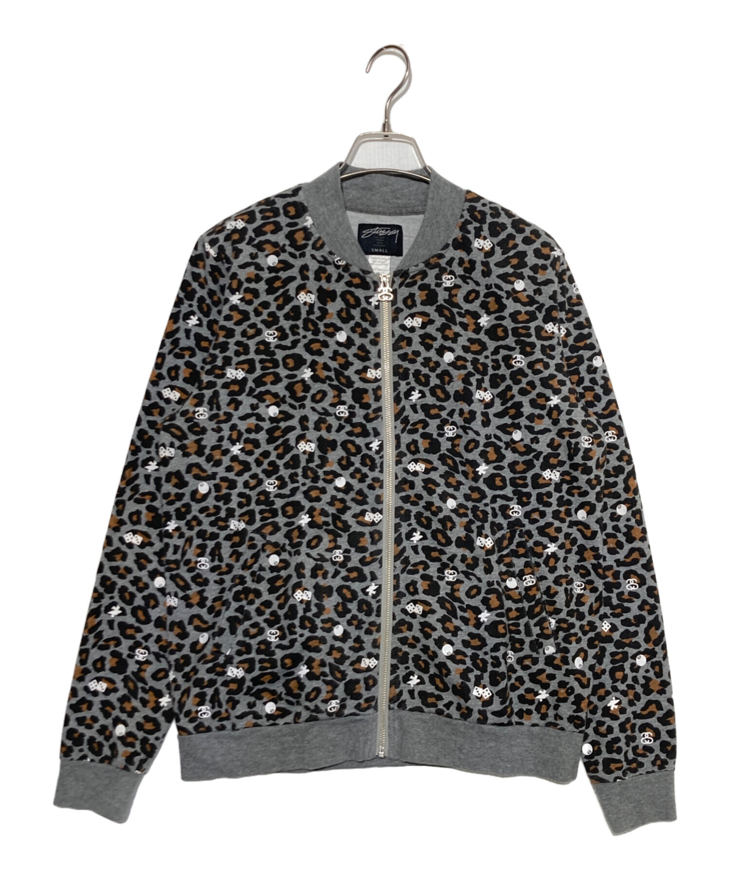 中古・古着通販】stussy (ステューシー) レオパードブルゾン グレー
