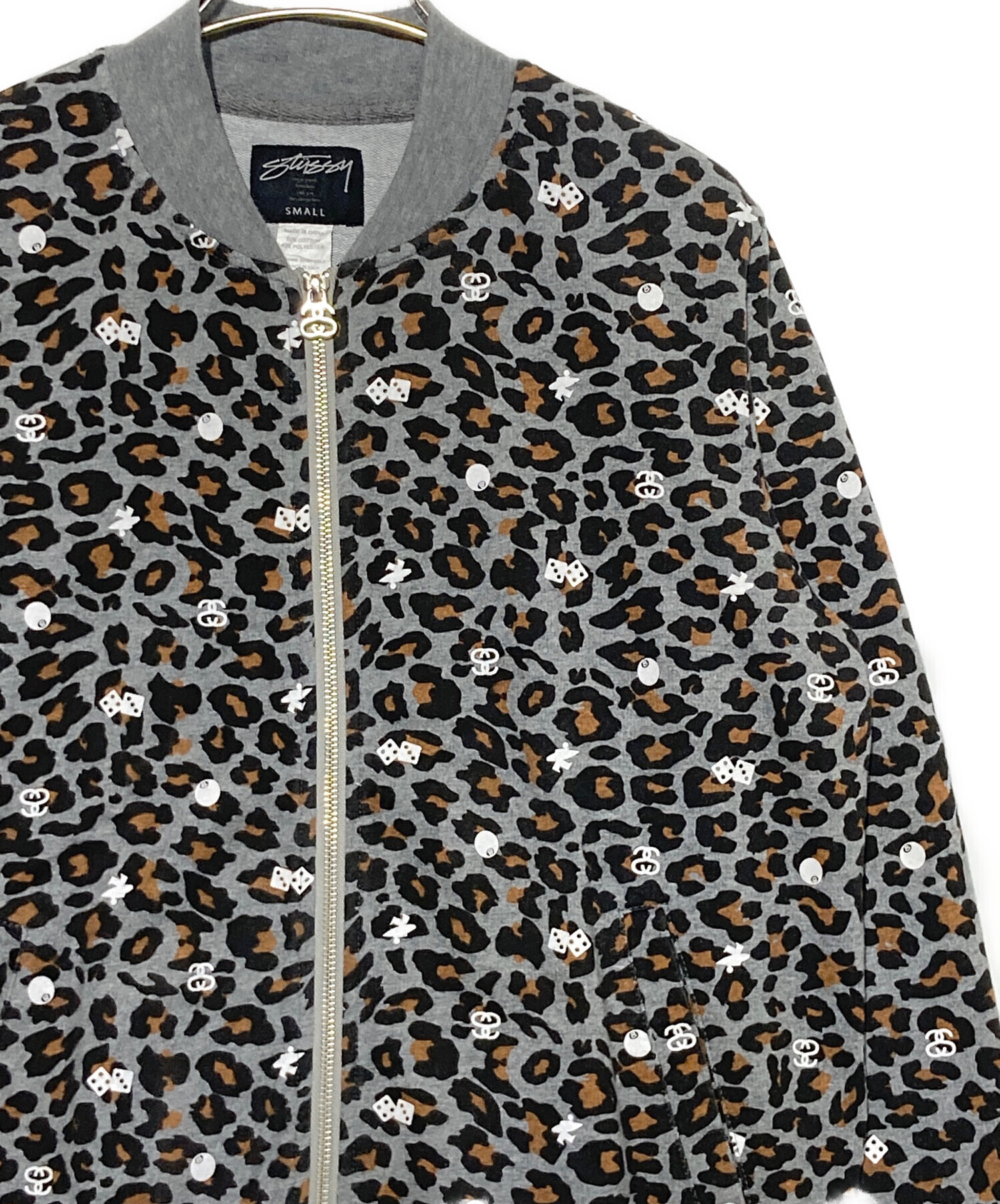 中古・古着通販】stussy (ステューシー) レオパードブルゾン グレー