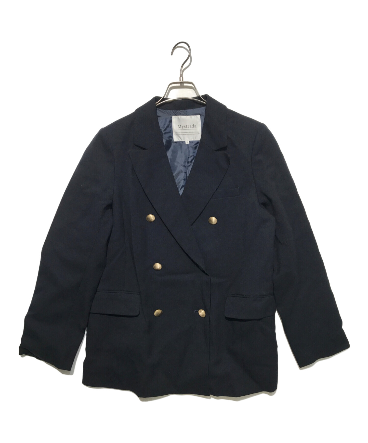Mystrada ネイビー ジャケット 38 中古・古着通販】Mystrada (マイストラーダ) ダブルジャケット
