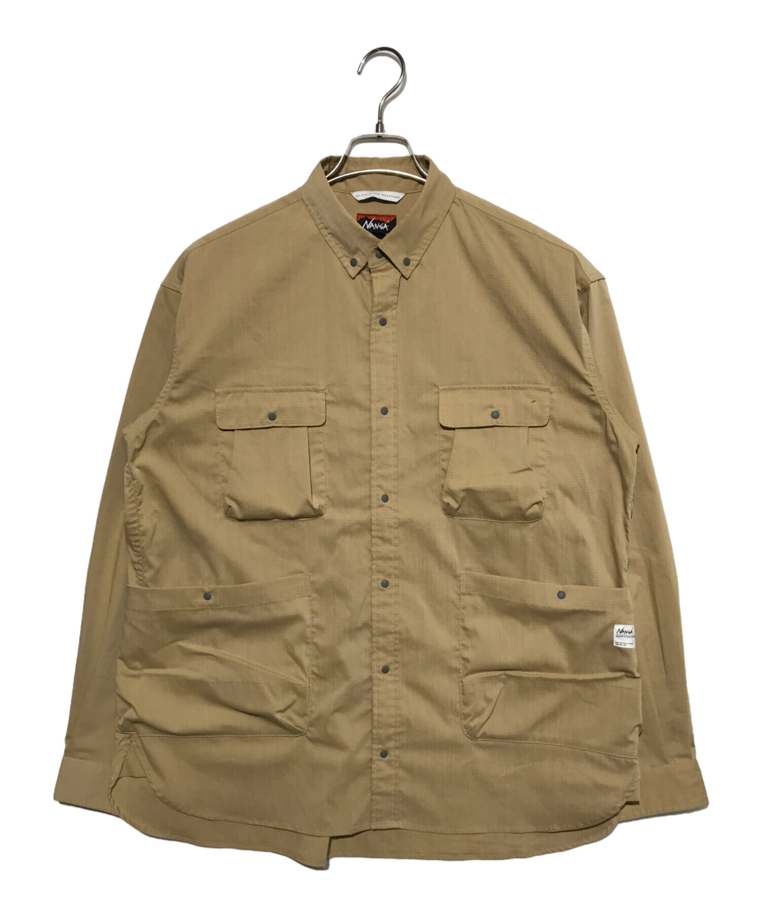 ブルー】NANGA TAKIBI RIPSTOP CAMP SHIRTS