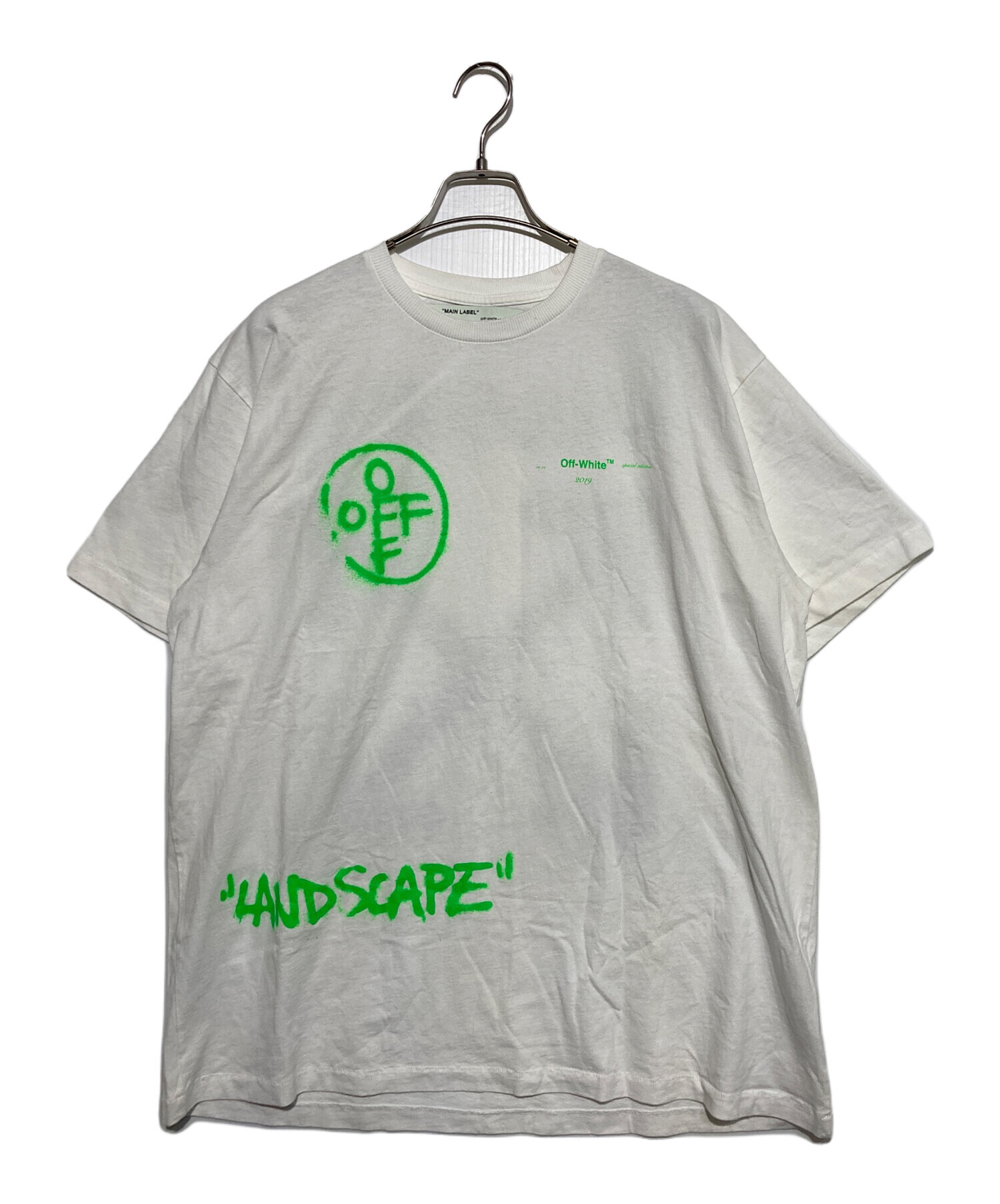 中古・古着通販】OFFWHITE (オフホワイト) 半袖Tシャツ ホワイト 