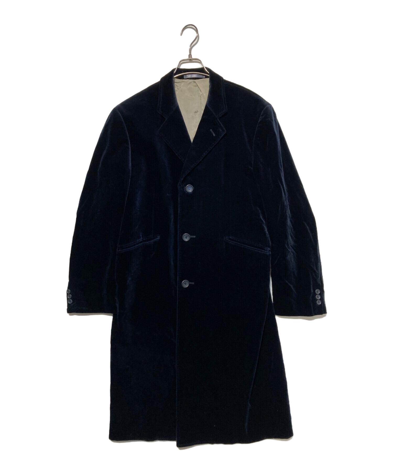 中古・古着通販】PAUL SMITH (ポールスミス) ベロアコート ネイビー