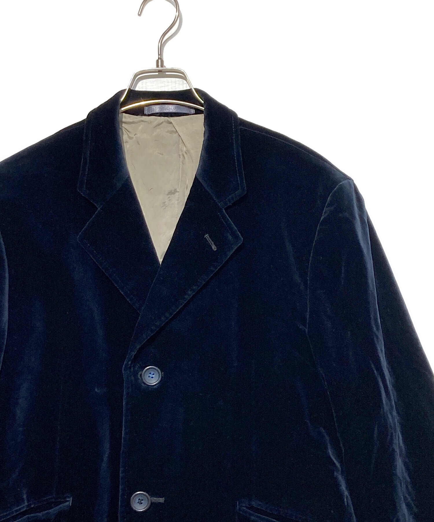 中古・古着通販】PAUL SMITH (ポールスミス) ベロアコート ネイビー