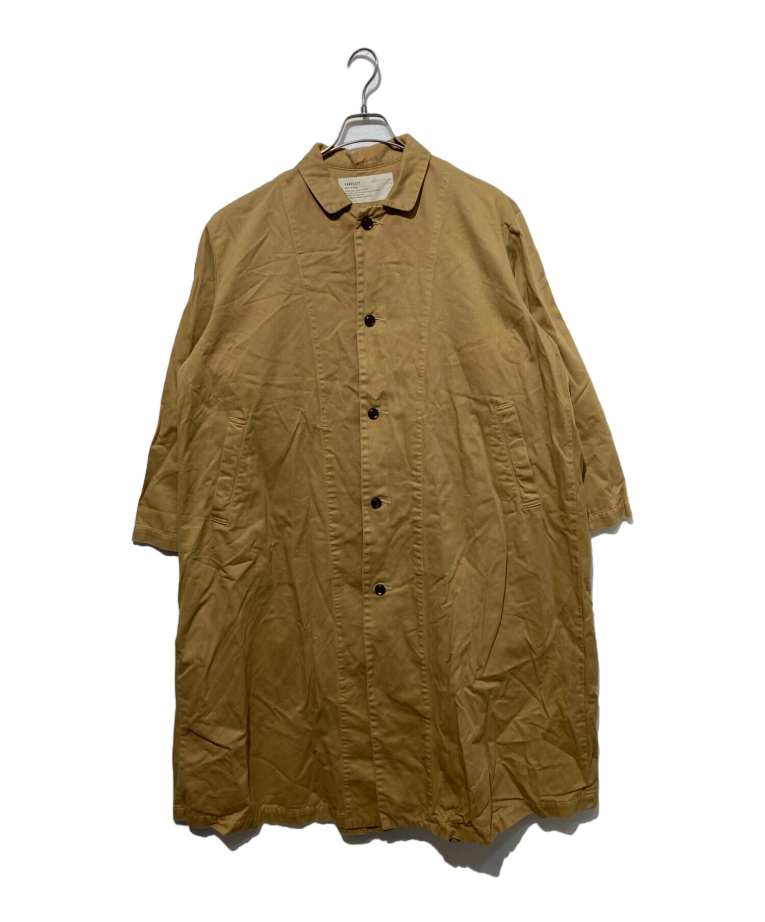 中古・古着通販】HARVESTY (ハーベスティー) オーバーコート ベージュ