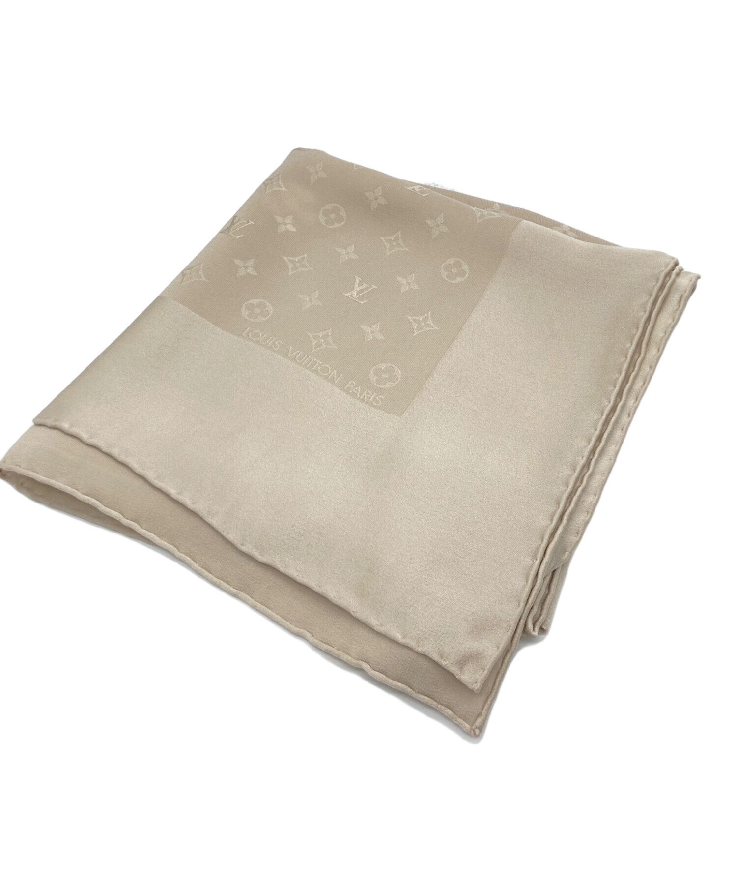 大人気✨LOUIS VUITTON カレ・モナコ ストール モノグラム ベージュ 中古・古着通販】LOUIS VUITTON (ルイ ヴィトン) カレ・モナコ