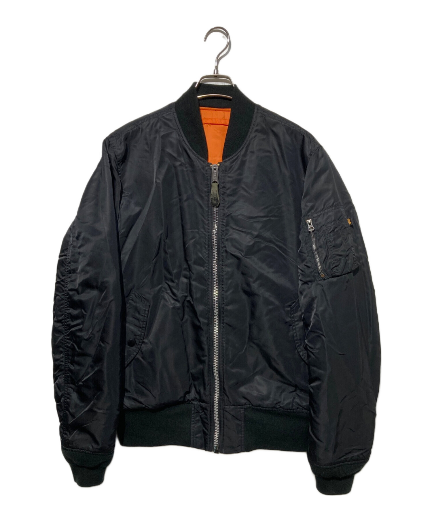 中古・古着通販】ALPHA (アルファ) MA-1ジャケット ブラック サイズ:XL