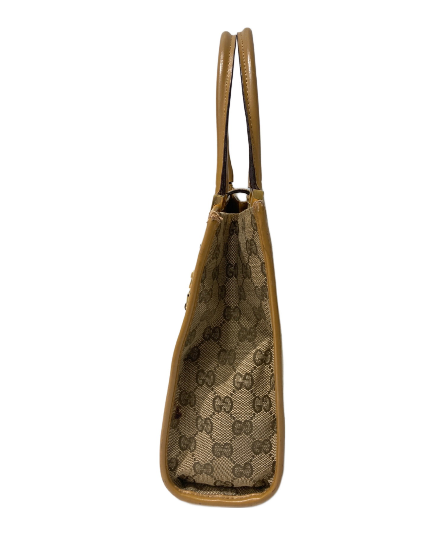 中古・古着通販】GUCCI (グッチ) ジャッキー トートバッグ ブラウン 