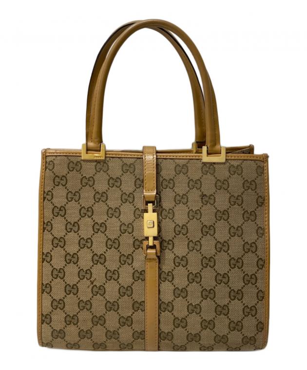 中古・古着通販】GUCCI (グッチ) ジャッキー トートバッグ ブラウン 