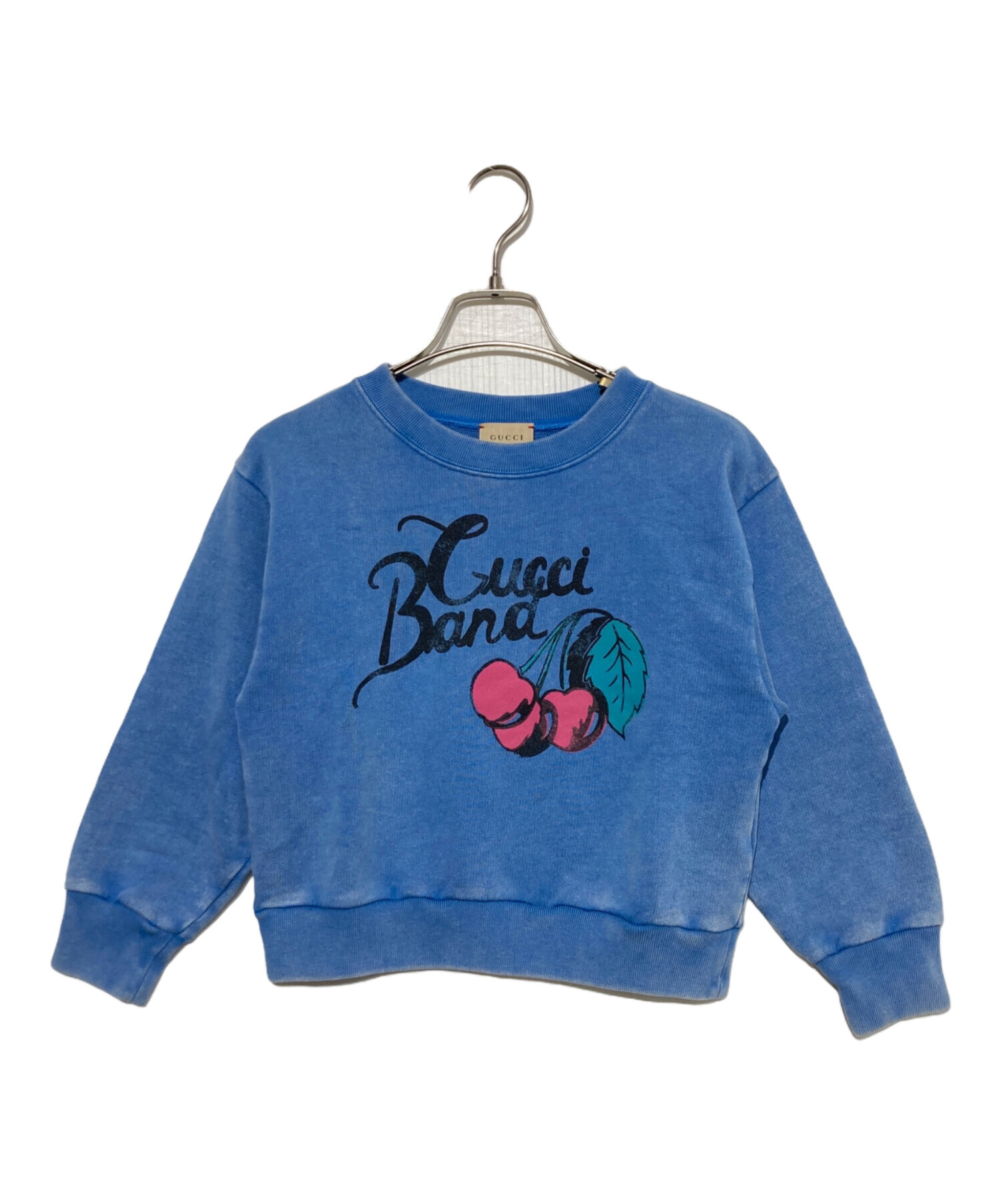 中古・古着通販】GUCCI (グッチ) ロゴスウェット ブルー サイズ 中古・古着通販】GUCCI (グッチ) ロゴスウェット ブルー サイズ