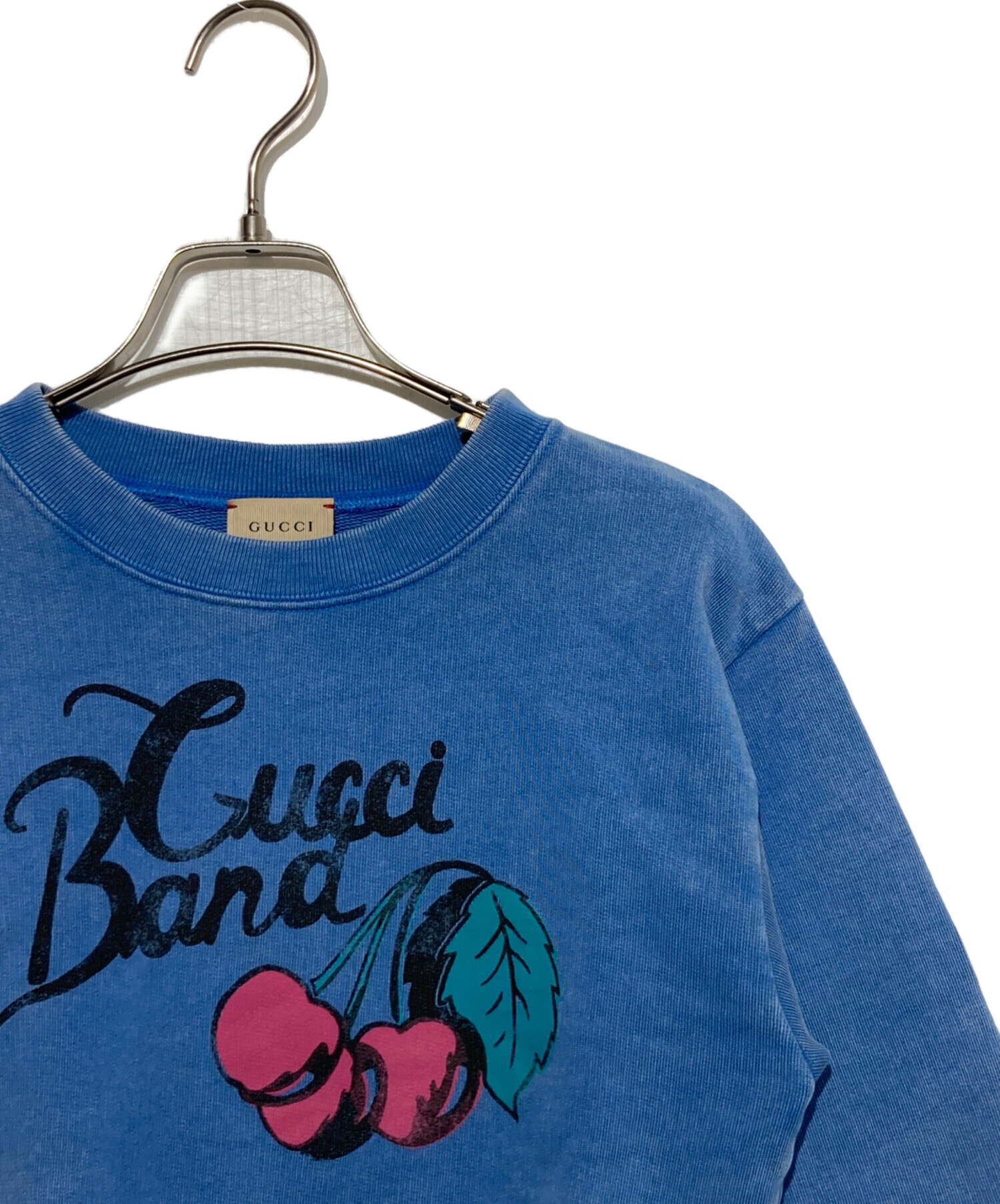 中古・古着通販】GUCCI (グッチ) ロゴスウェット ブルー サイズ 中古・古着通販】GUCCI (グッチ) ロゴスウェット ブルー サイズ