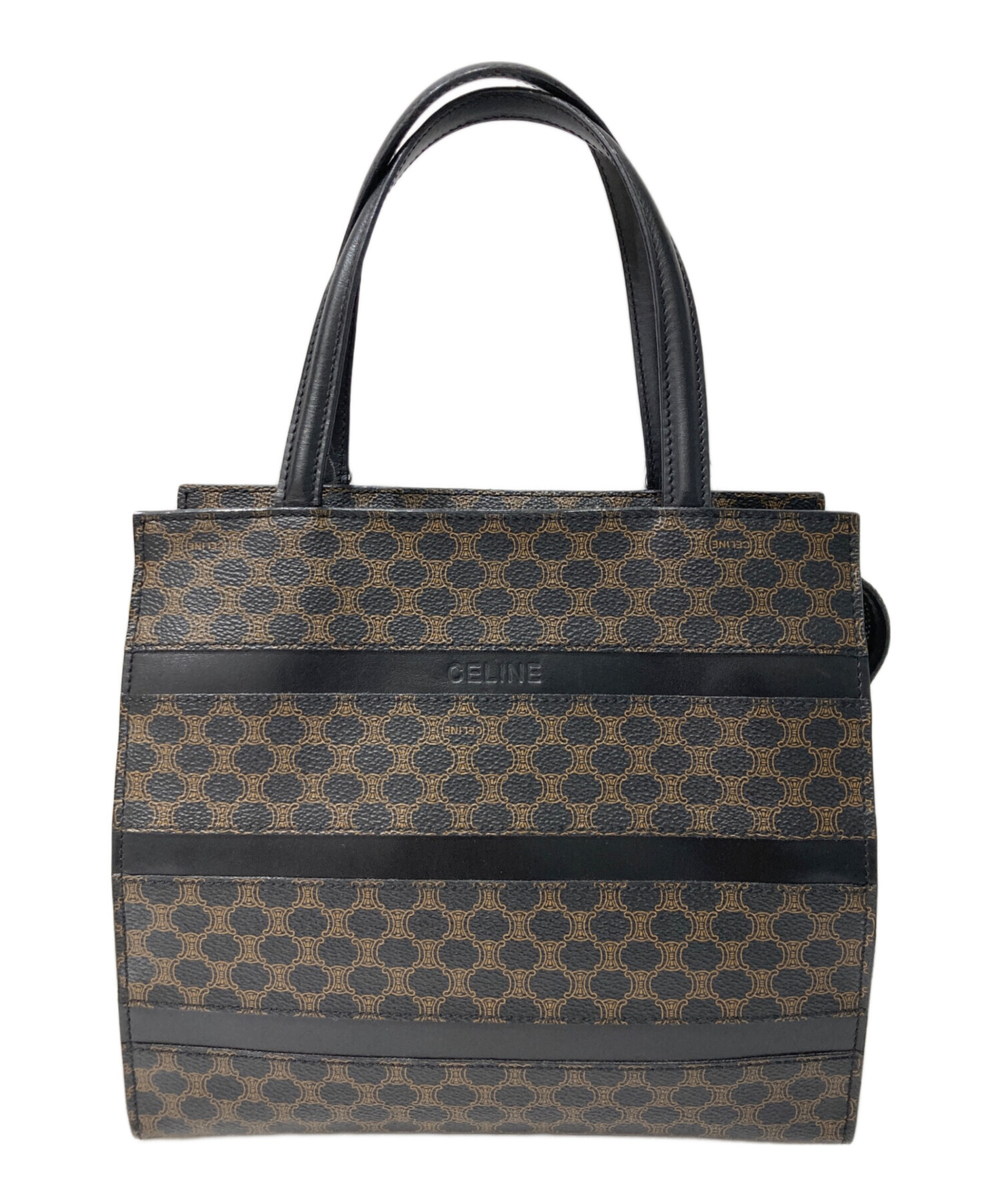 中古・古着通販】CELINE (セリーヌ) ブラックマカダムトートバッグ 