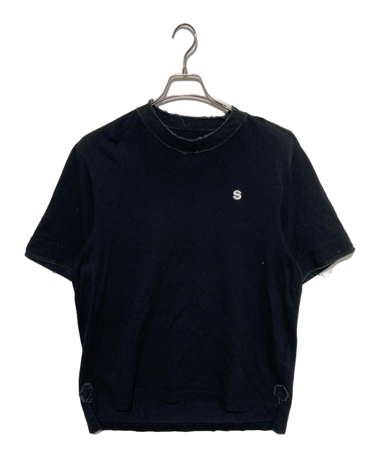 中古・古着通販】sacai (サカイ) ロゴTシャツ ブラック サイズ:1 