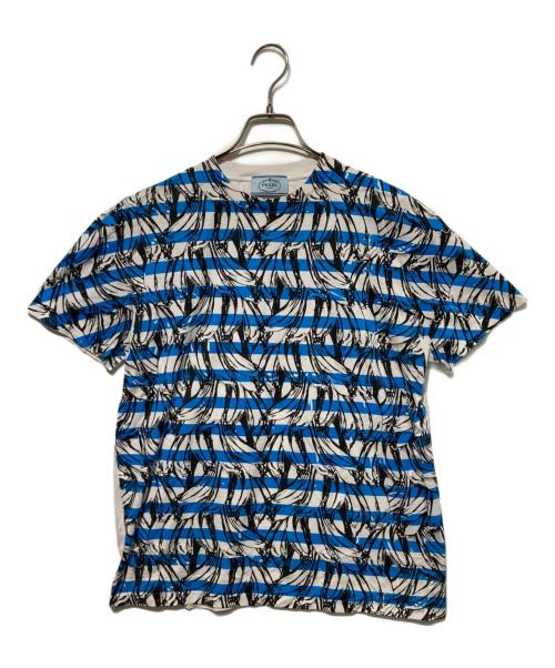 中古・古着通販】PRADA (プラダ) フロントボーダープリントTシャツ