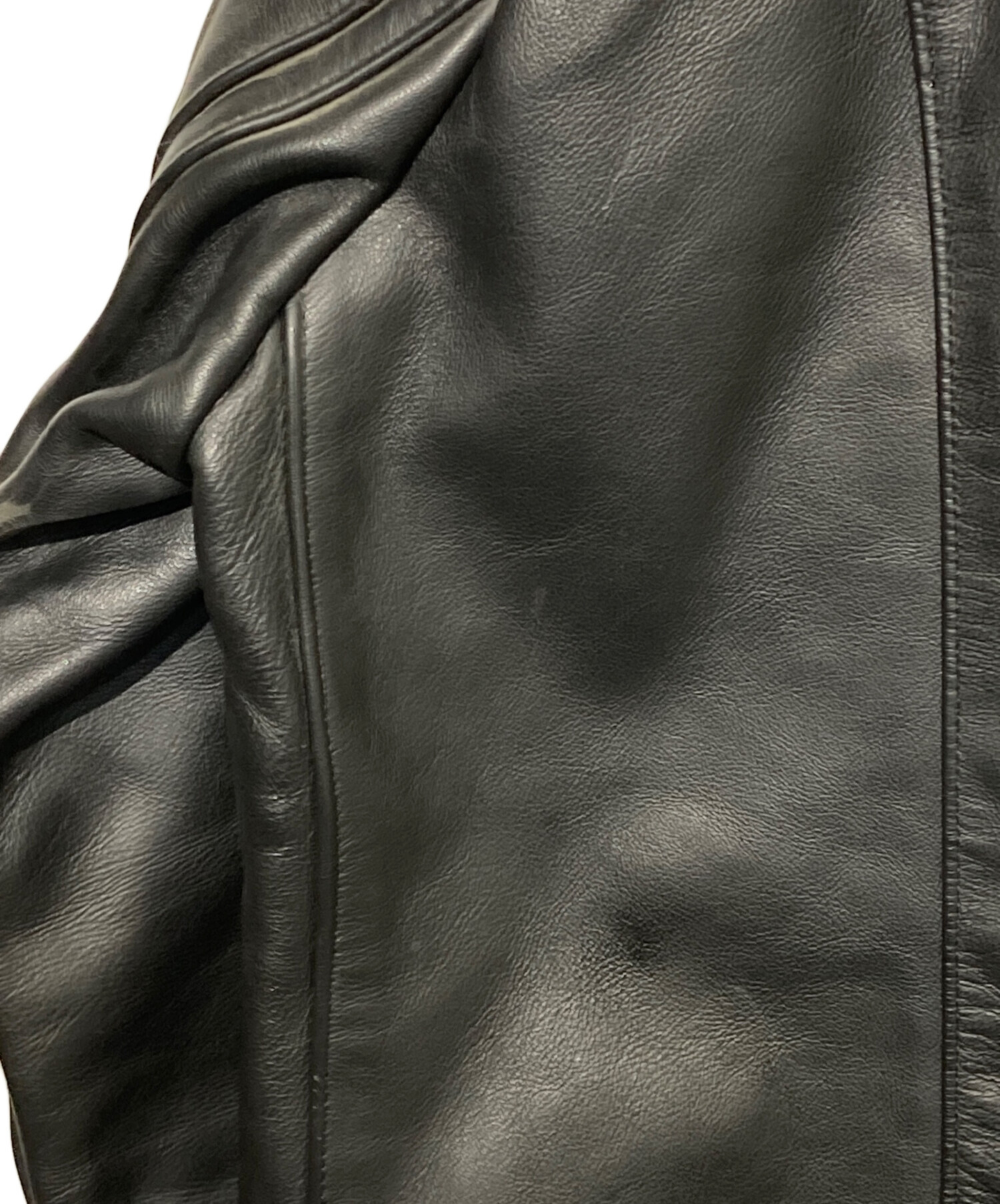 中古・古着通販】666 (666) ダブルライダースジャケット ブラック