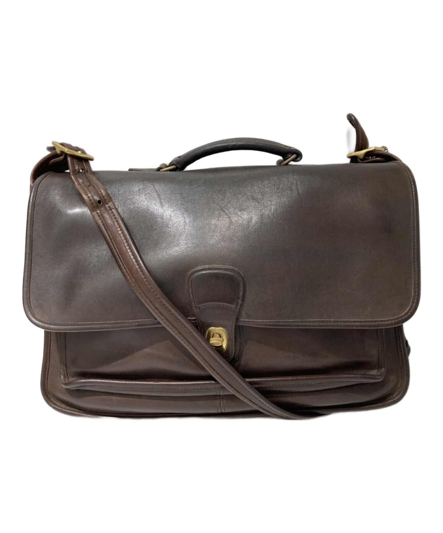 COACH◇ブリーフケース_オールレザー/レザー/ブラウン OLD COACH COACH◇ブリーフケース_オールレザー/レザー/ブラウン OLD COACH