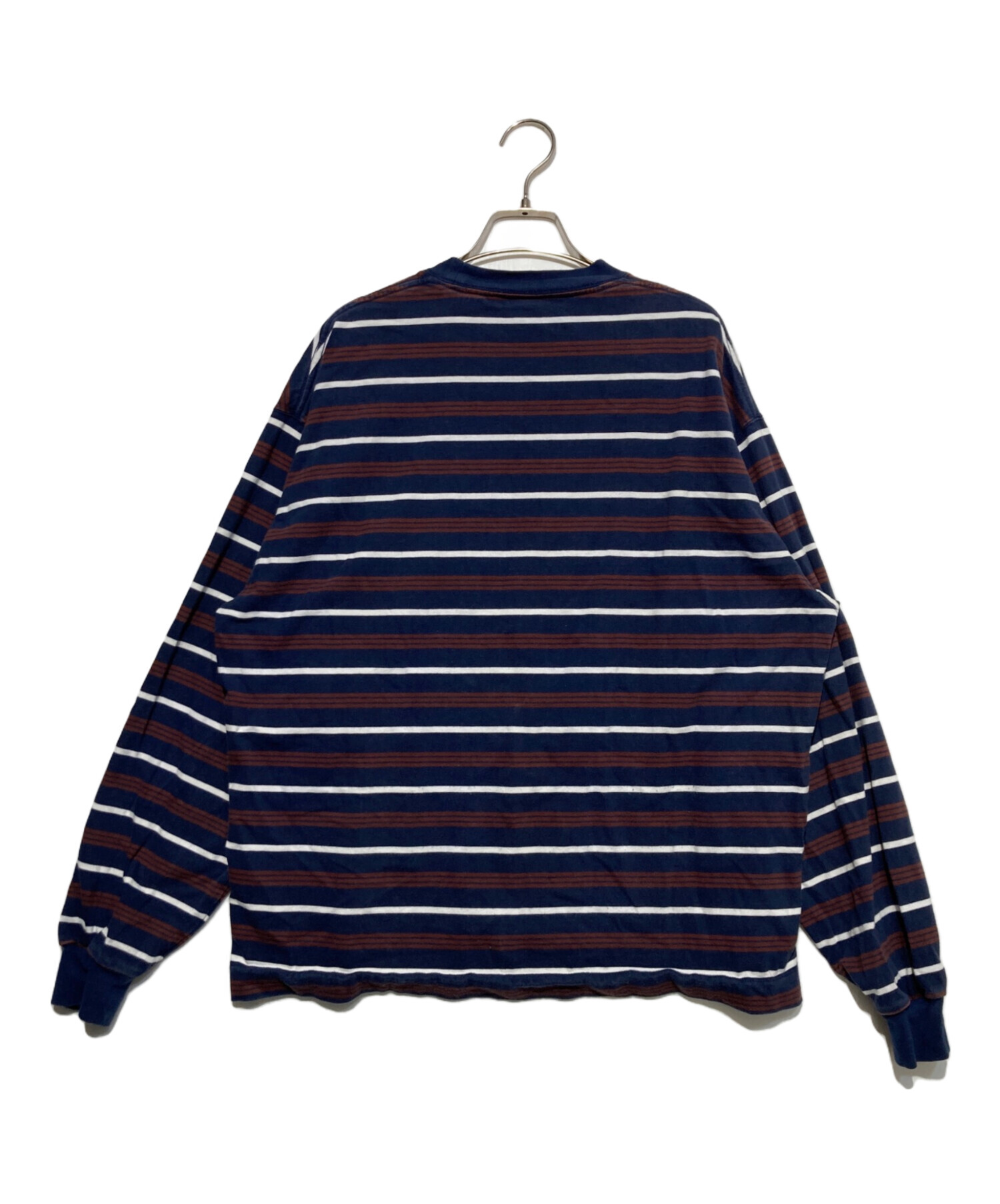 トップス plllllleeeasse long sleeve pocket tee 中古・古着通販】plllllleeeasse (プリーズ) multi stripe long sleeve
