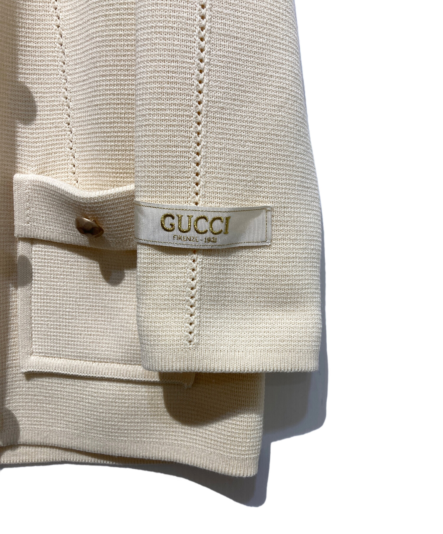 中古・古着通販】GUCCI (グッチ) ダブルボタンパワショルニット 