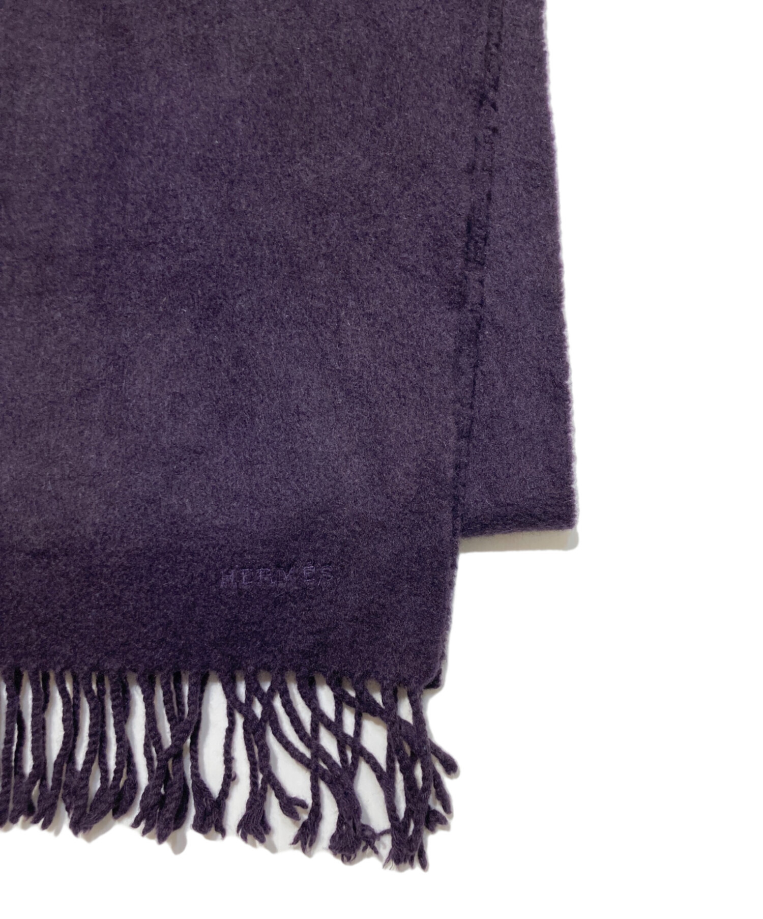 中古・古着通販】HERMES (エルメス) カシミヤマフラー パープル