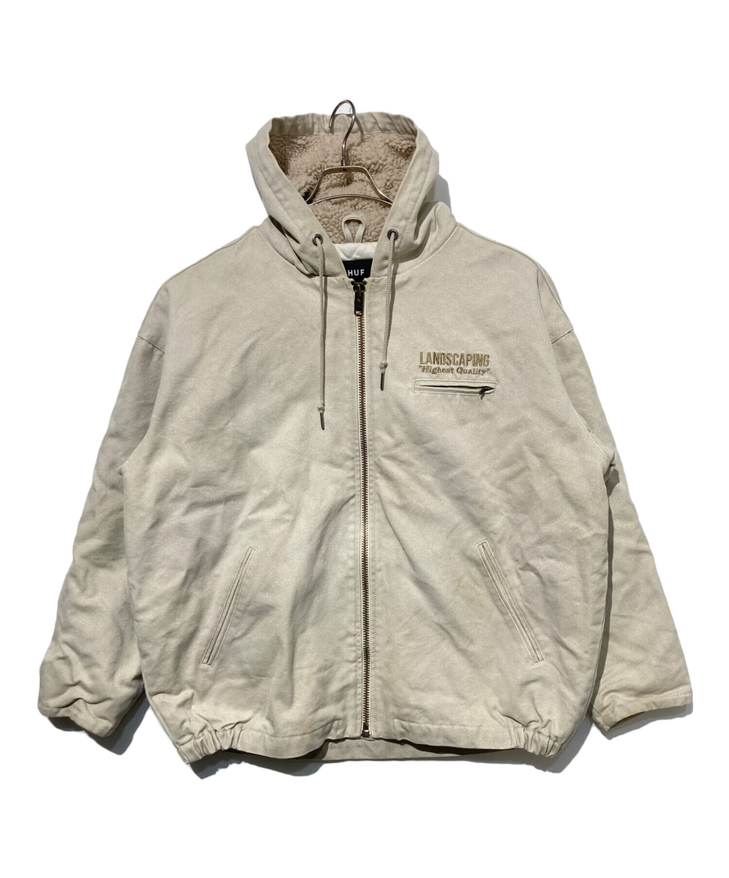 中古・古着通販】HUF (ハフ) LANDSCAPING HOODED JACKET アイボリー