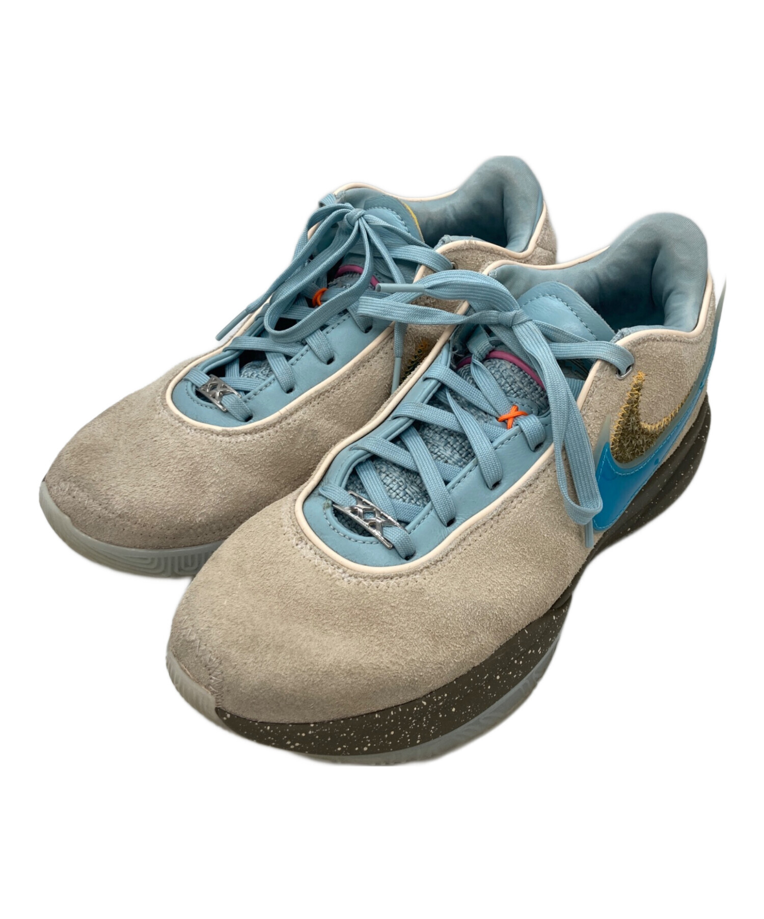 中古・古着通販】NIKE (ナイキ) UNKNWN LeBron 20 ベージュ×ブルー 