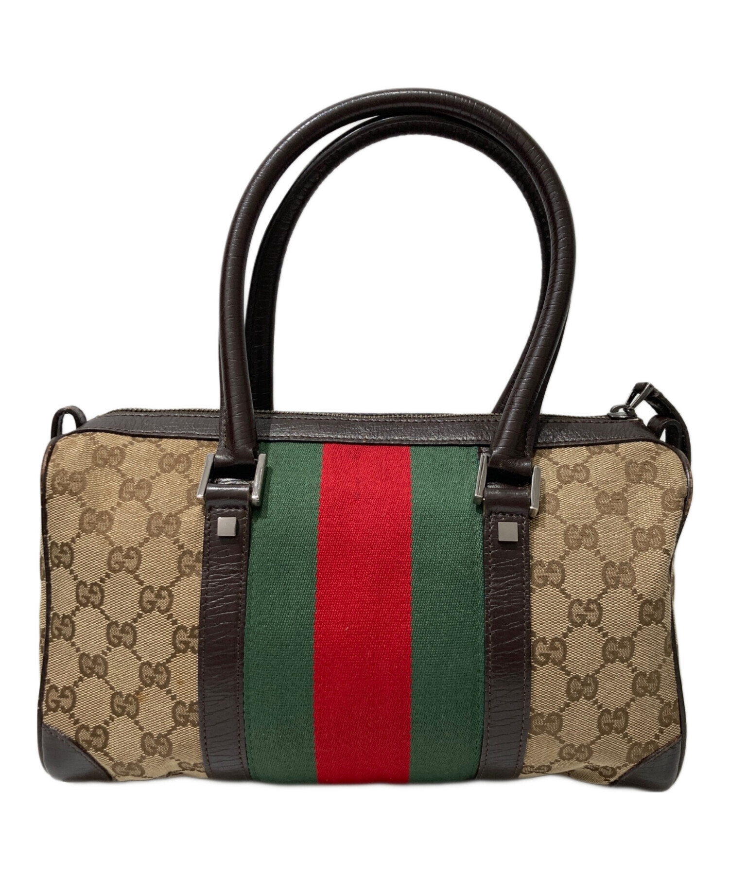 グッチ シェリーライン ミニボストンバッグ レディース 0516-S6098s 中古・古着通販】GUCCI (グッチ) シェリーラインミニボストンバッグ