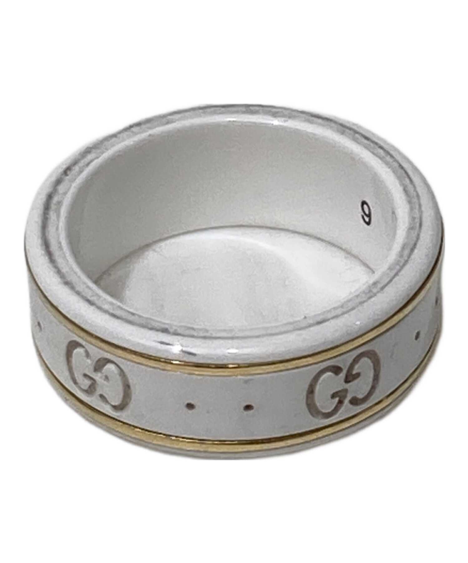 中古・古着通販】GUCCI (グッチ) アイコンリング GGロゴ ホワイト
