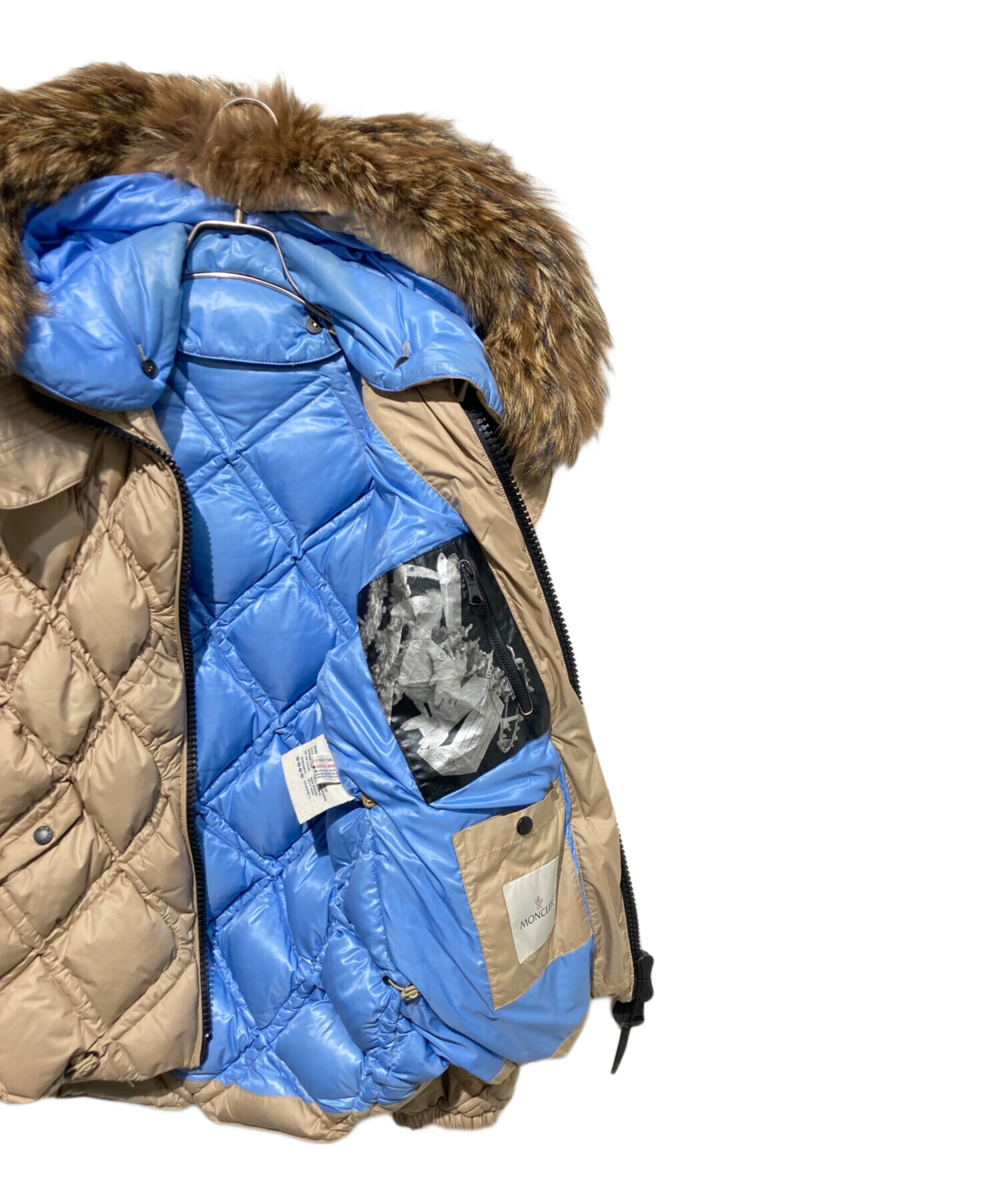 MONCLER ベージュ サイズ 2 L 青タグ コートダウンライナー フード MONCLER ベージュ サイズ 2 L 青タグ コートダウンライナー フード